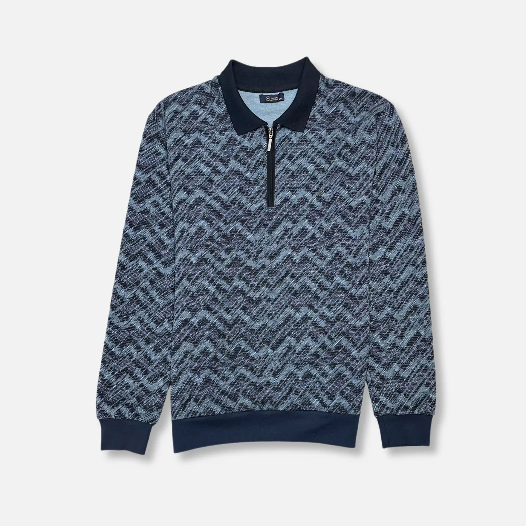 New Edition Fashion Sweaters-Allen Pullover Knit Polo Blue