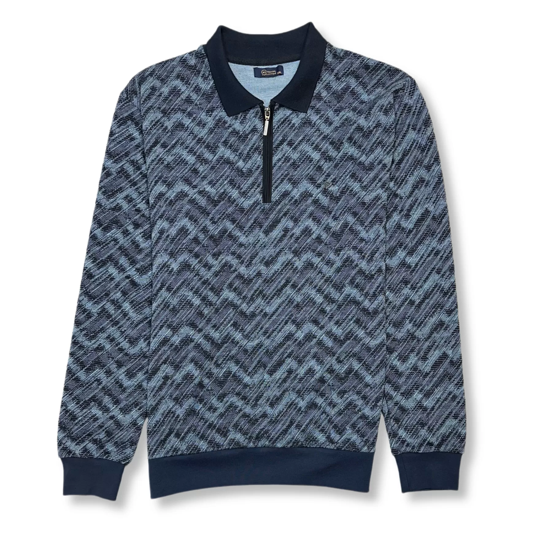 New Edition Fashion Sweaters-Allen Pullover Knit Polo Blue