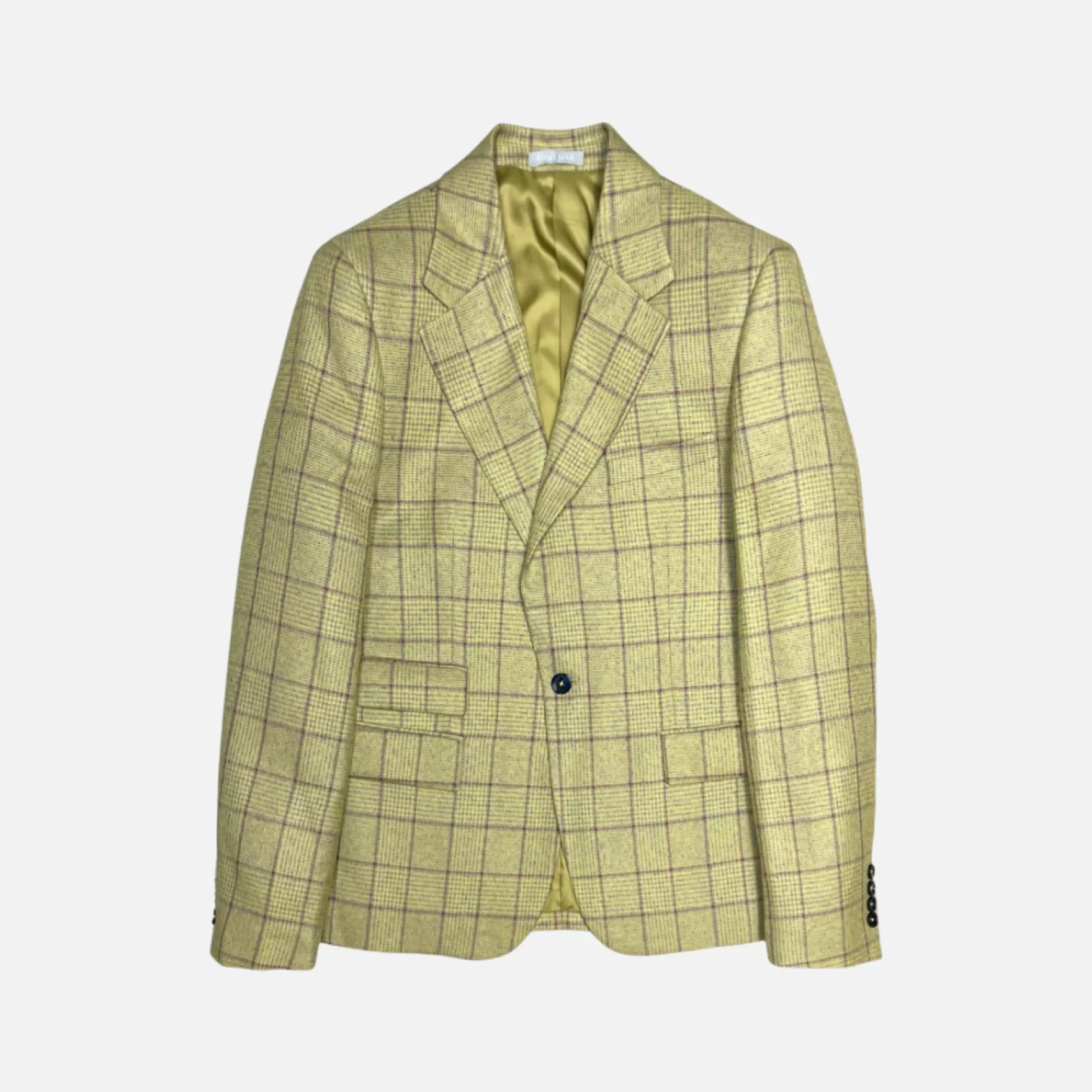 New Edition Fashion Suits-Andrew II Vested Plaid Suit Yellow