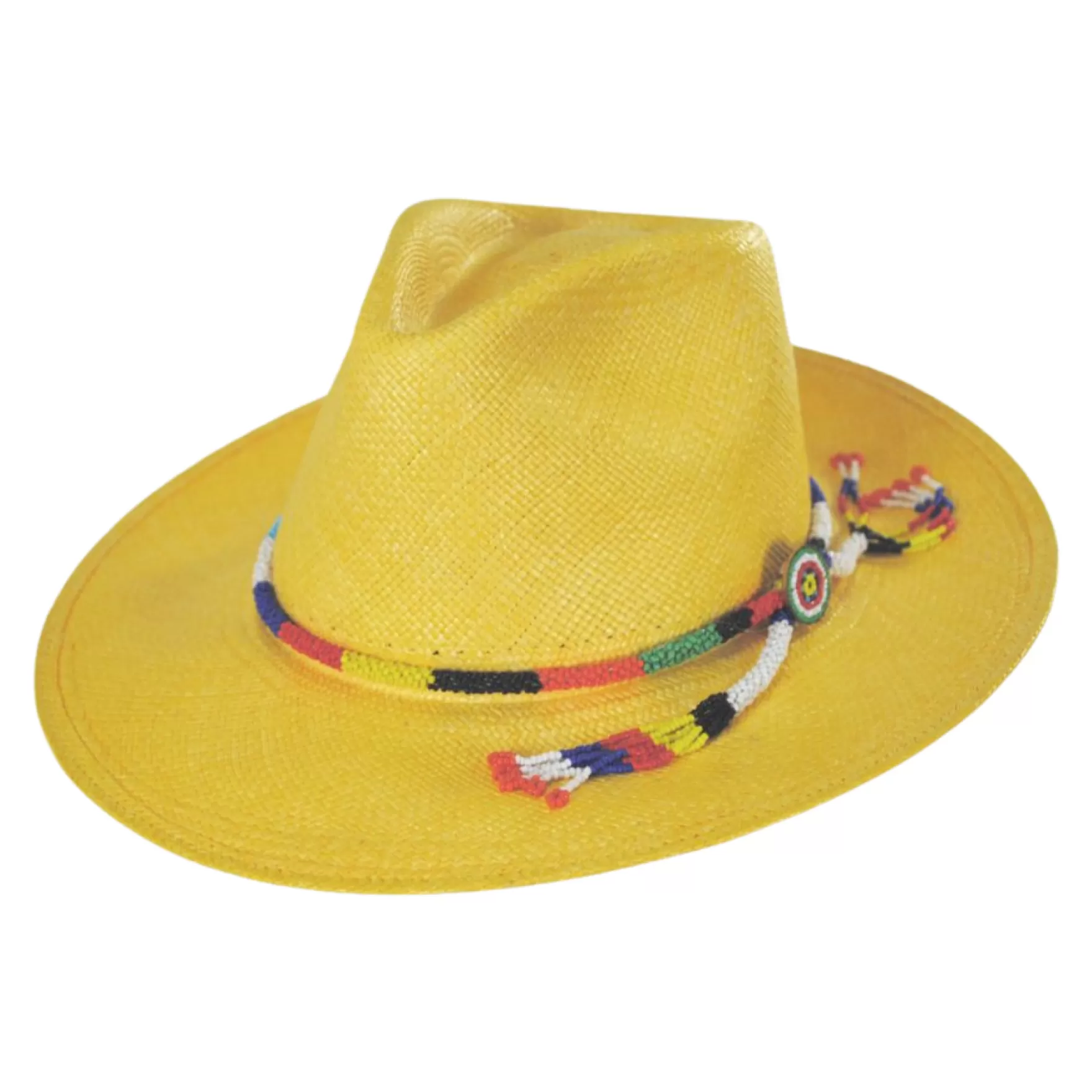 New Edition Fashion Hats-Argonaut Panama Straw Fedora Hat Yellow