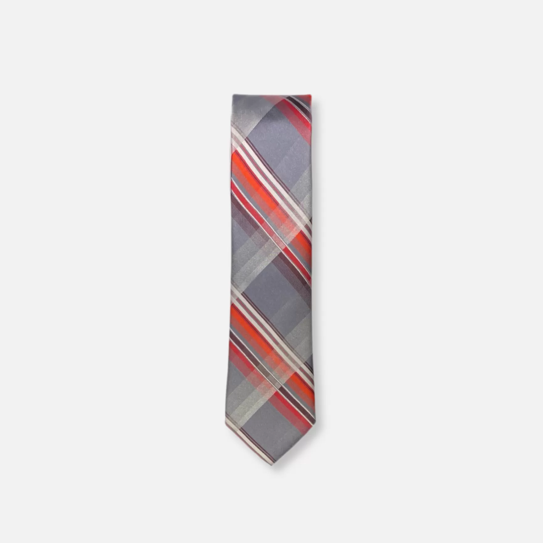 New Edition Fashion Ties-Brent Skinny Plaid Tie One Size