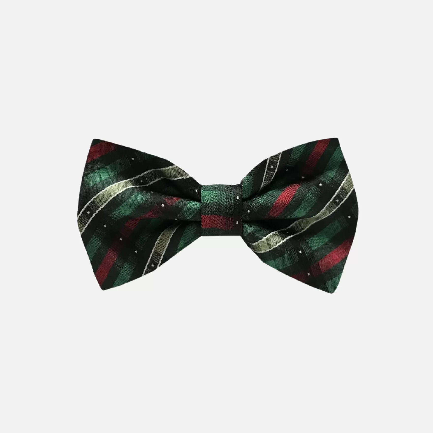 New Edition Fashion Bow Ties-Brentley Patterned Bow Tie Green