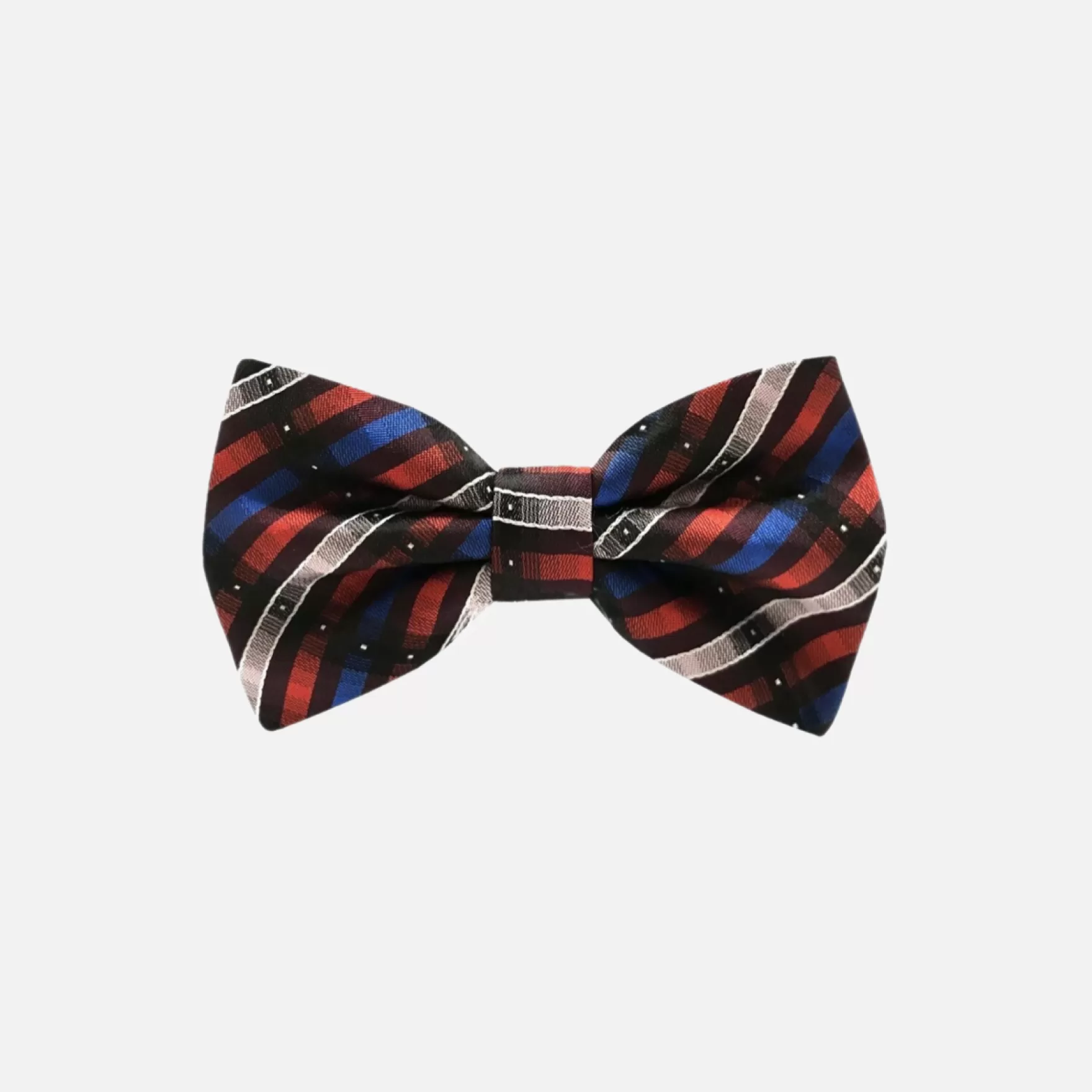 New Edition Fashion Bow Ties | Ties-Brentley Stripe Bow Tie Burgundy