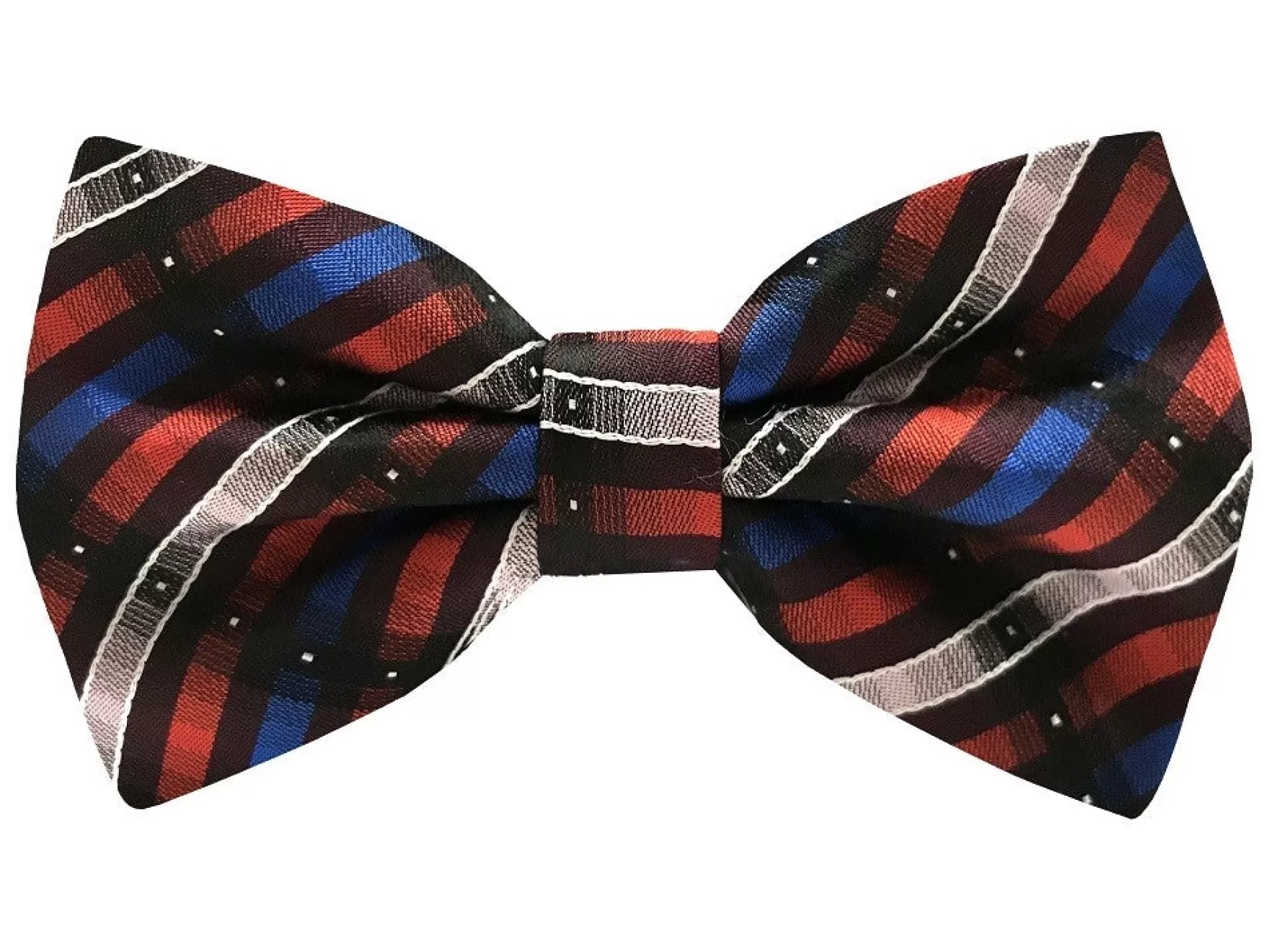 New Edition Fashion Bow Ties | Ties-Brentley Stripe Bow Tie Burgundy