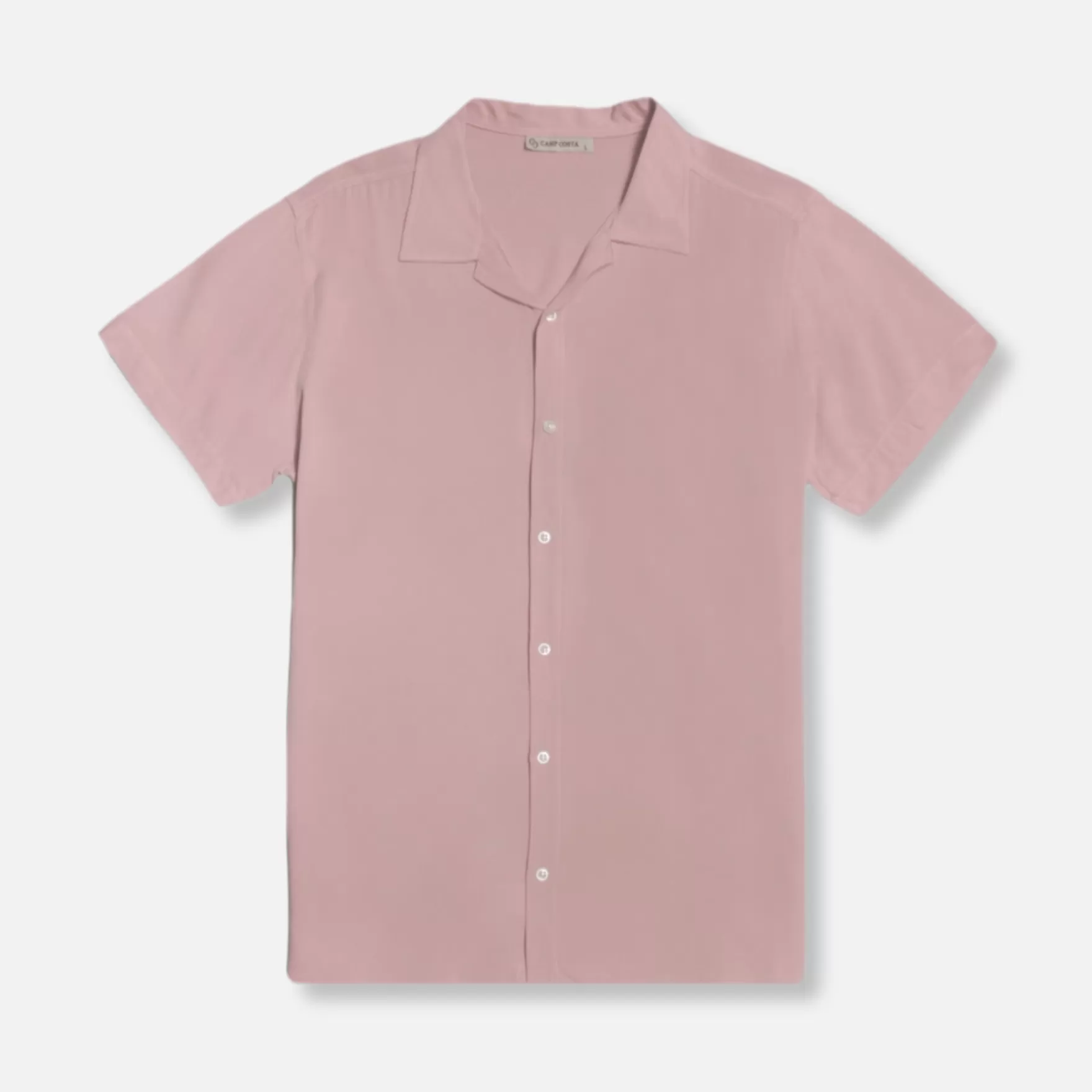 New Edition Fashion Button Downs-Caesar Resort Revere Collar Button Down Dusty Rose