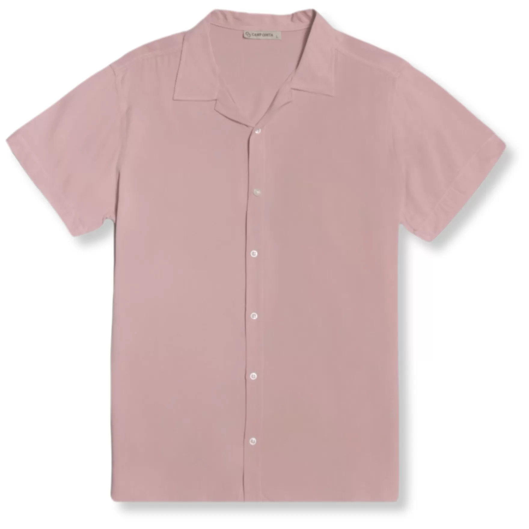 New Edition Fashion Button Downs-Caesar Resort Revere Collar Button Down Dusty Rose