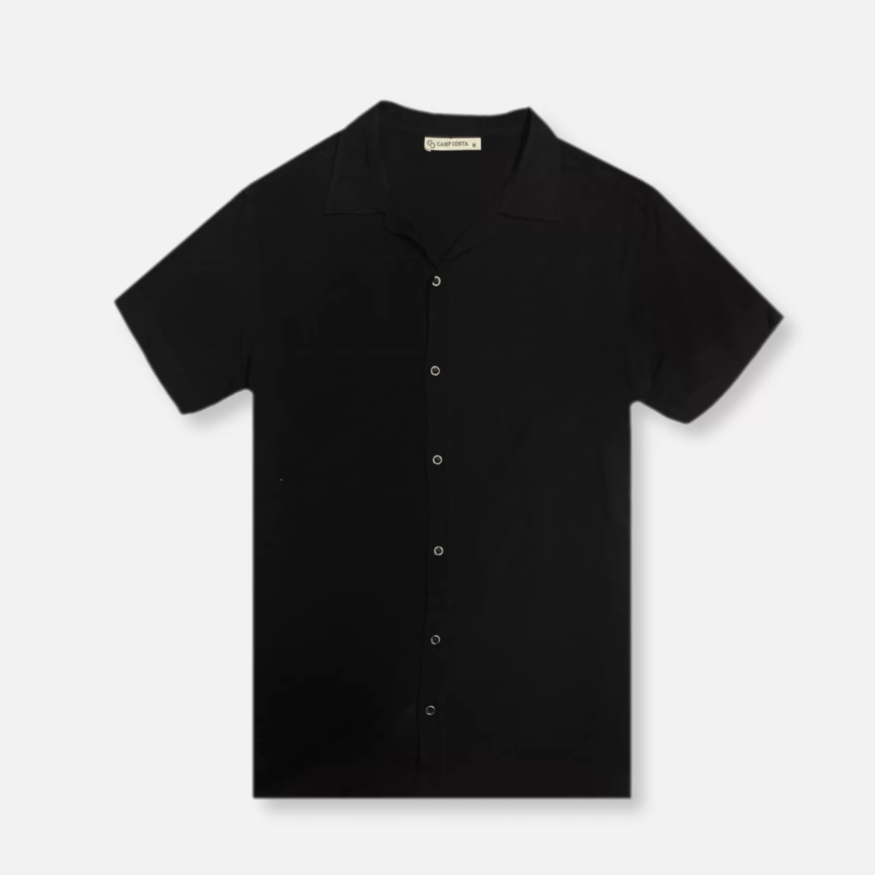 New Edition Fashion Button Downs-Caesar Short Sleeve Button Down Black