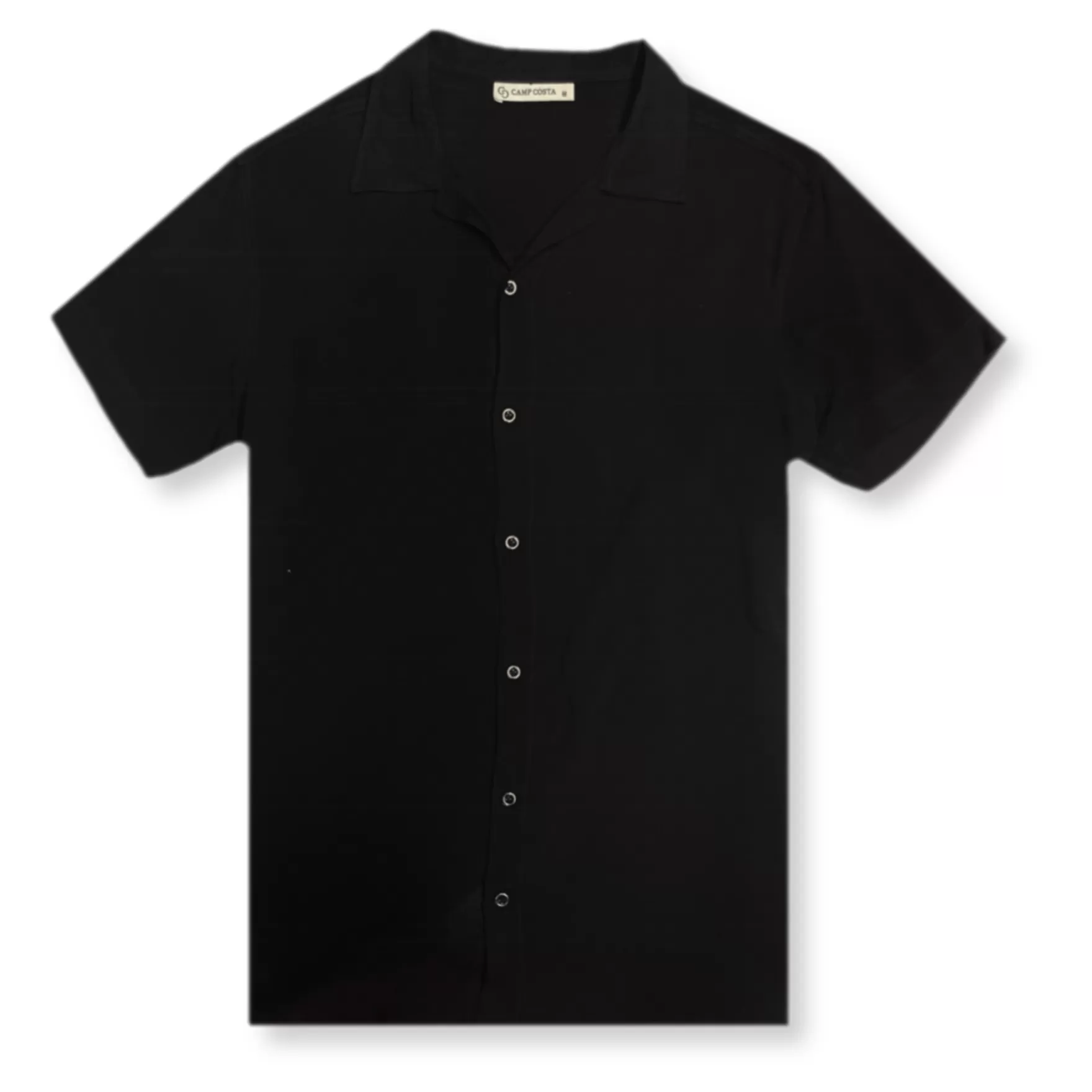 New Edition Fashion Button Downs-Caesar Short Sleeve Button Down Black