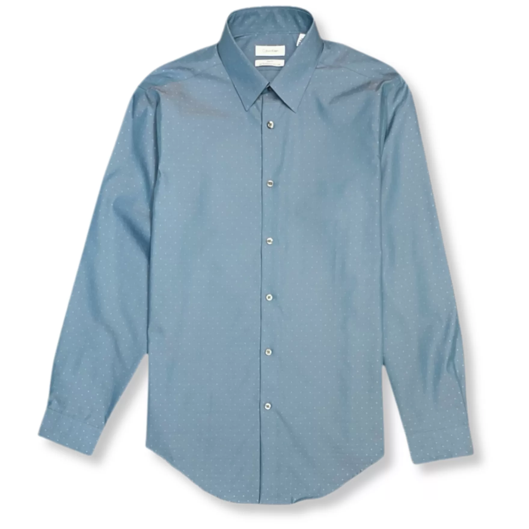 New Edition Fashion Dress Shirts-Callys Square Dot Dress Shirt Deep Sea Blue