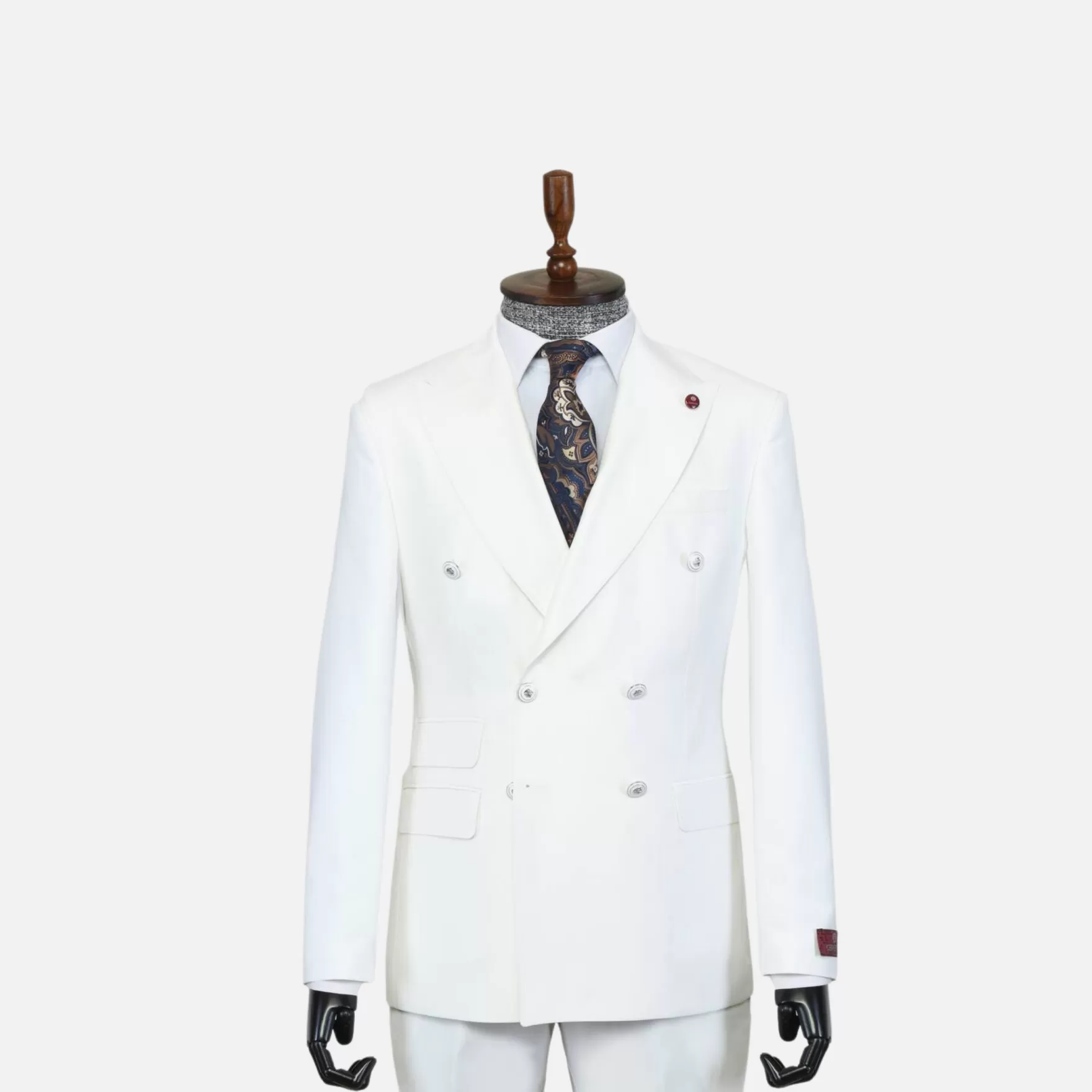 New Edition Fashion Suits-Capone Double Breasted Suit White