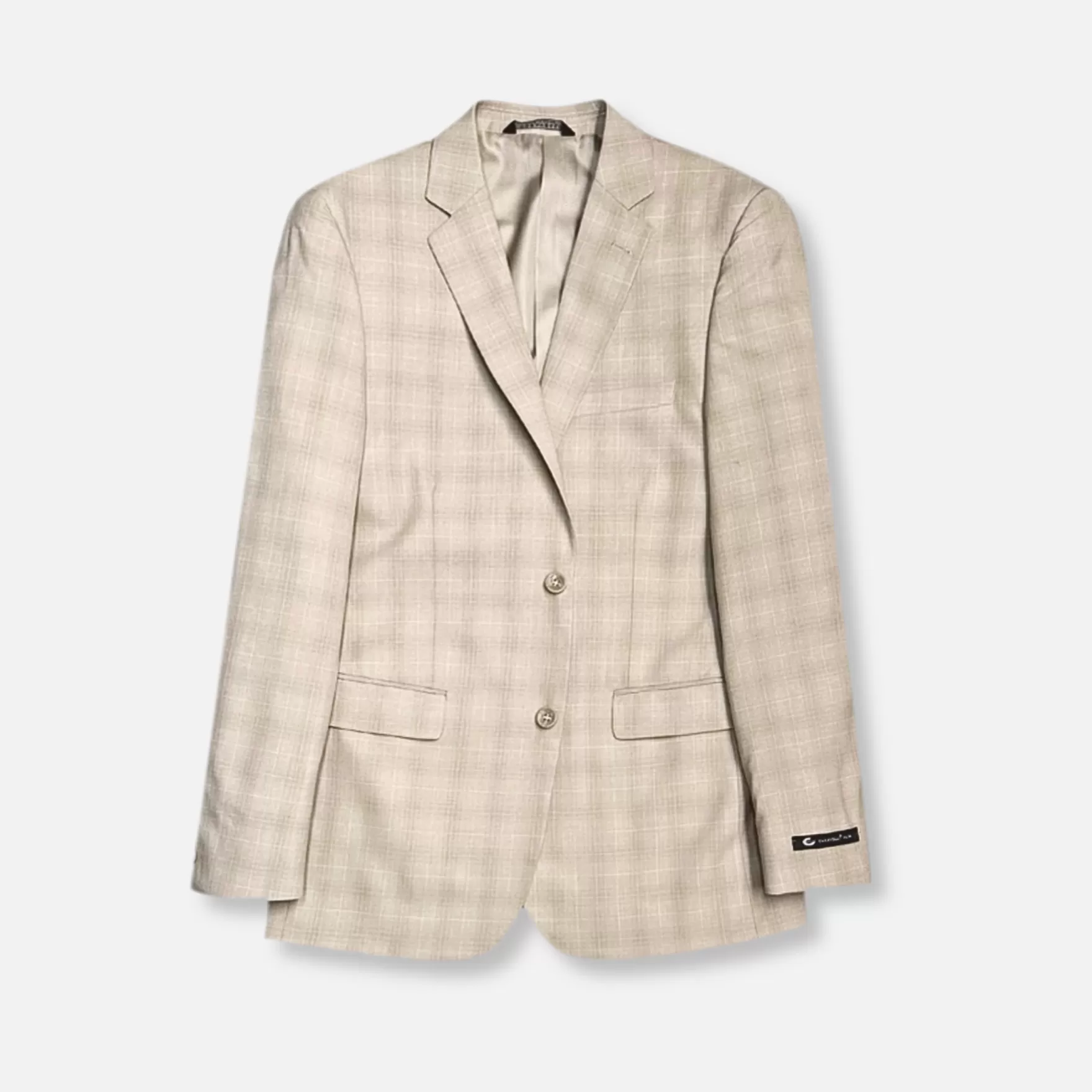 New Edition Fashion Suits-Carson Plaid Vested Suit Beige