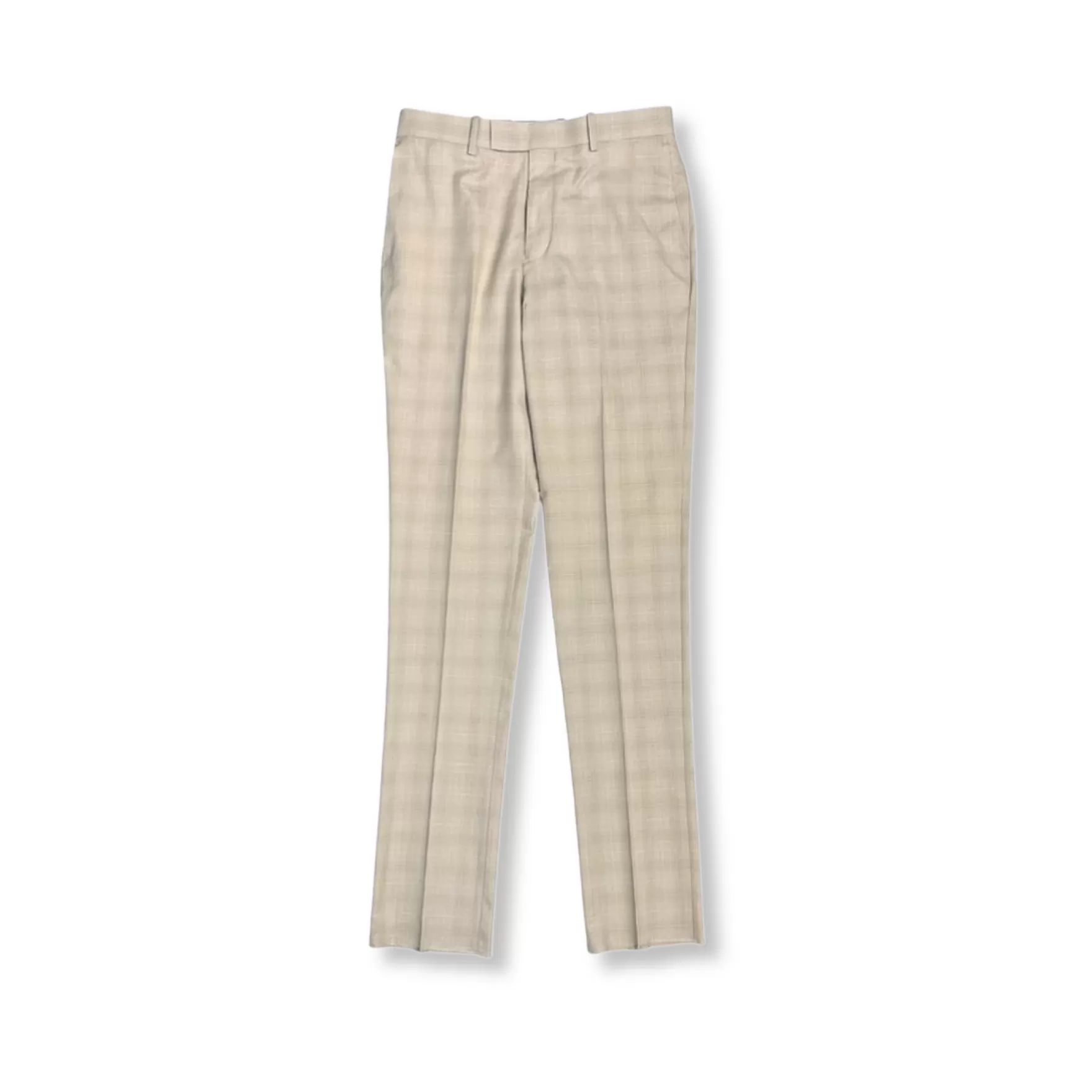 New Edition Fashion Suits-Carson Plaid Vested Suit Beige