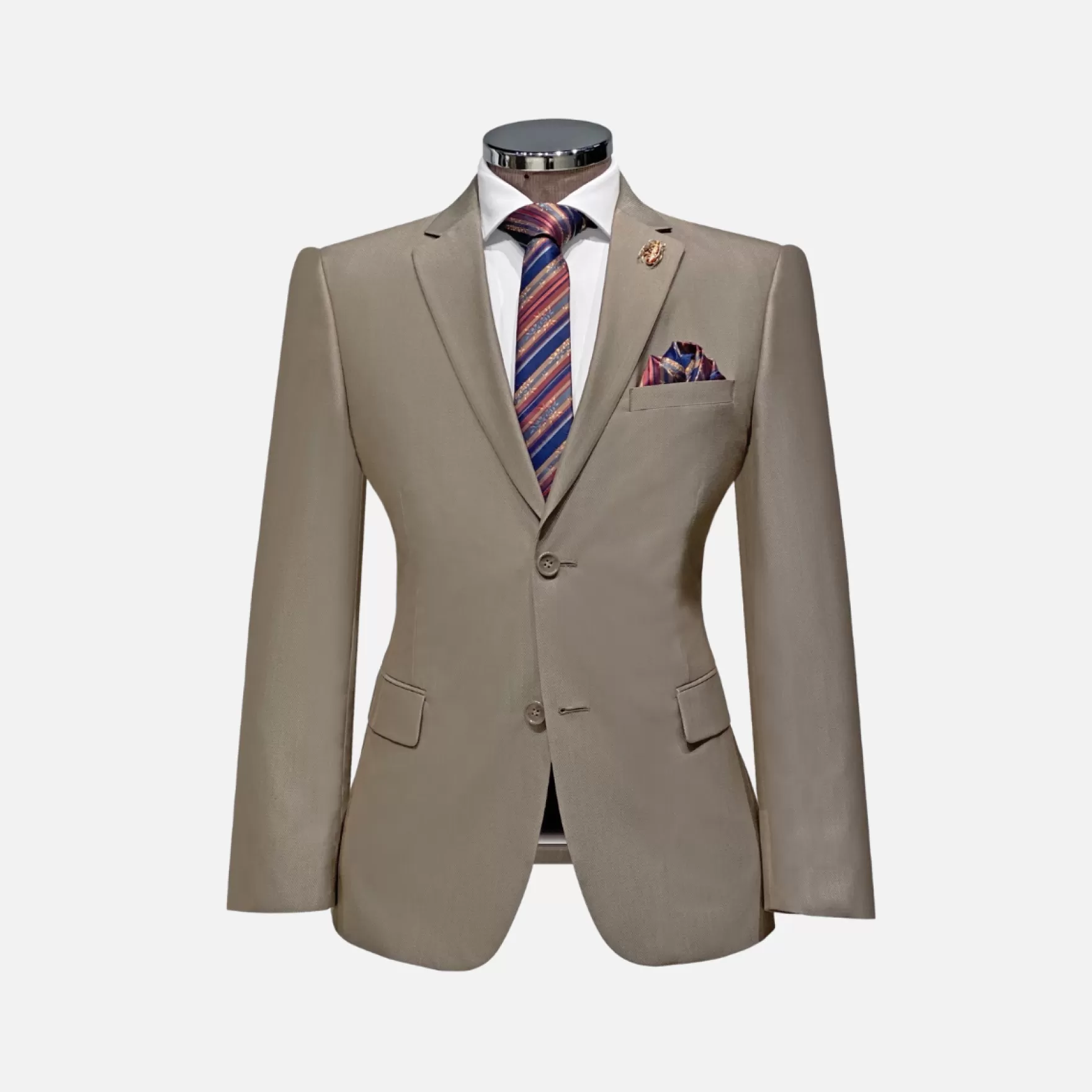 New Edition Fashion Suits-Chandler Slim Fit Suit Taupe