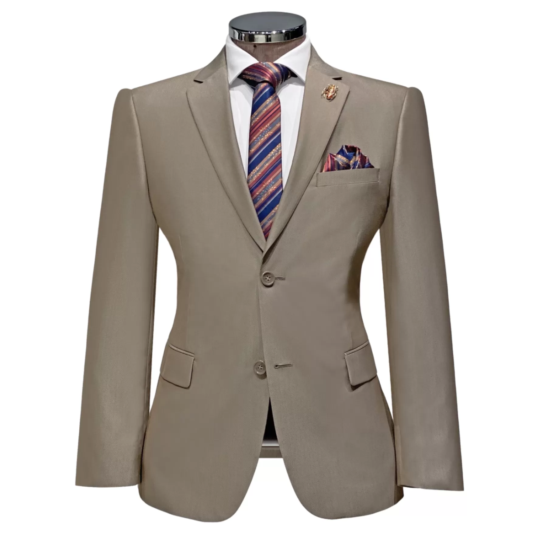 New Edition Fashion Suits-Chandler Slim Fit Suit Taupe