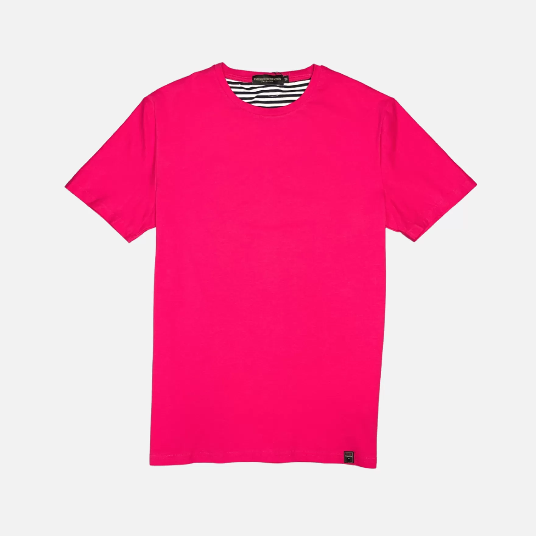 New Edition Fashion T-shirts-Cody Solid Stretch Crewneck T-Shirt Fuchsia