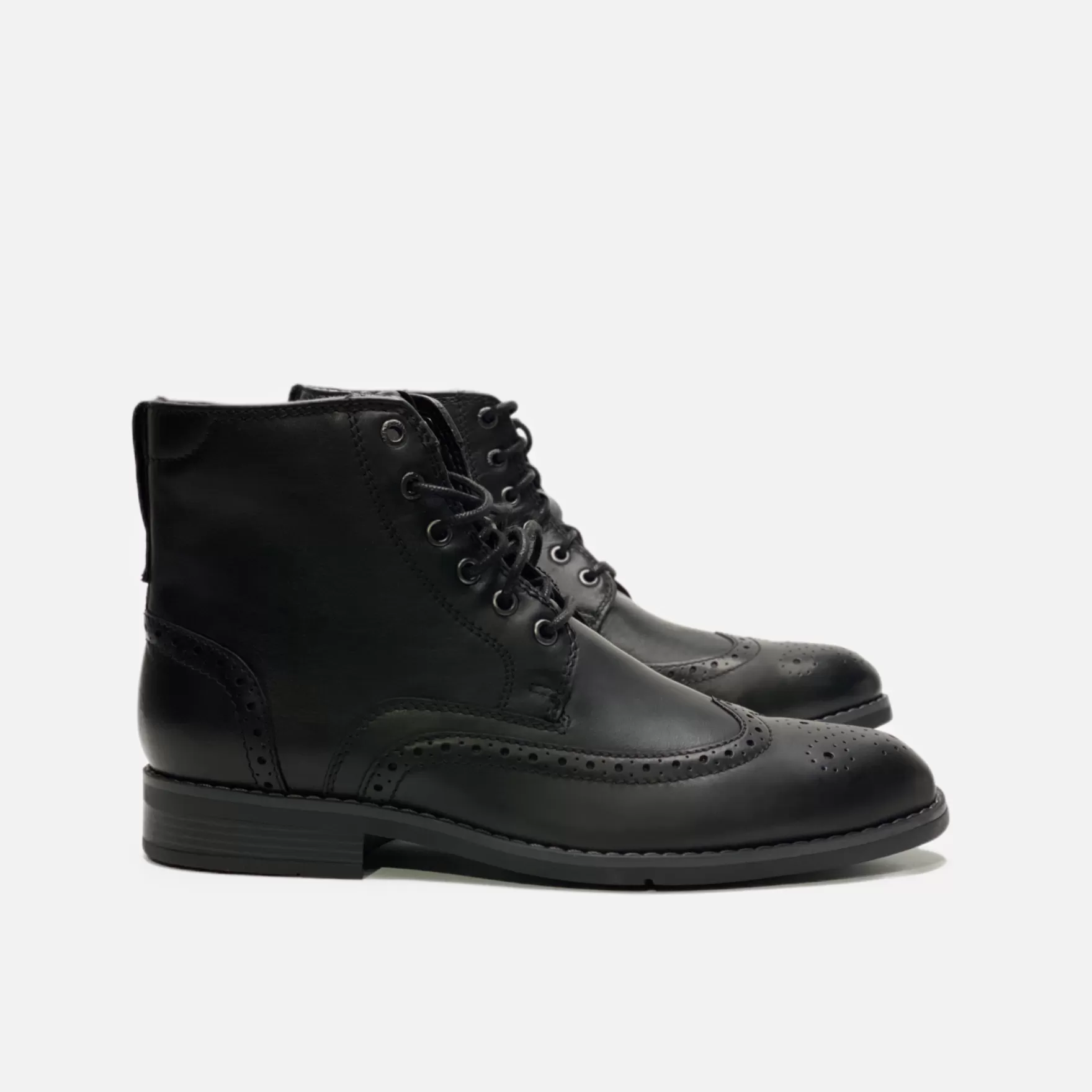 New Edition Fashion Boots-Colden Wingtip Boots Black