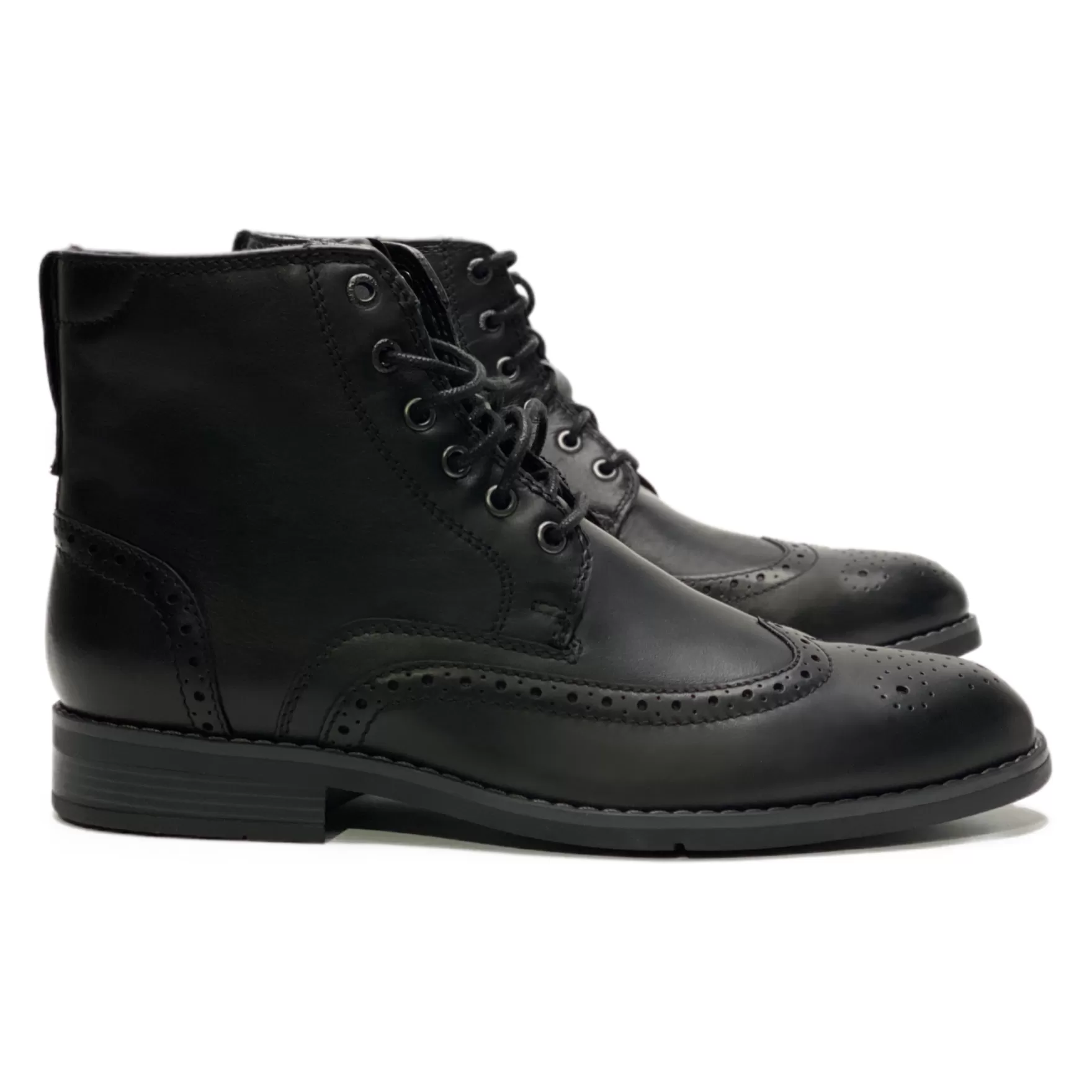 New Edition Fashion Boots-Colden Wingtip Boots Black