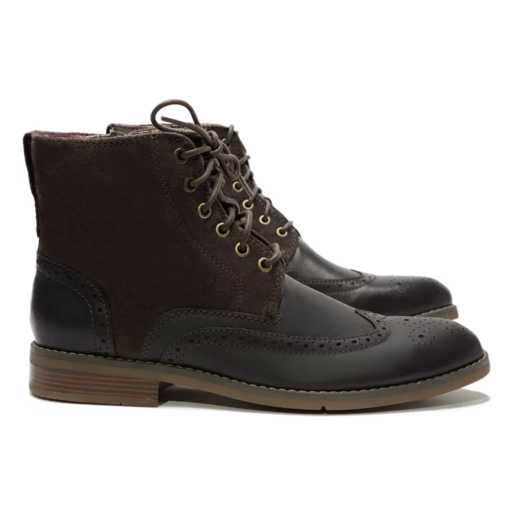 New Edition Fashion Boots-Colden Wingtip Boots Dark Brown