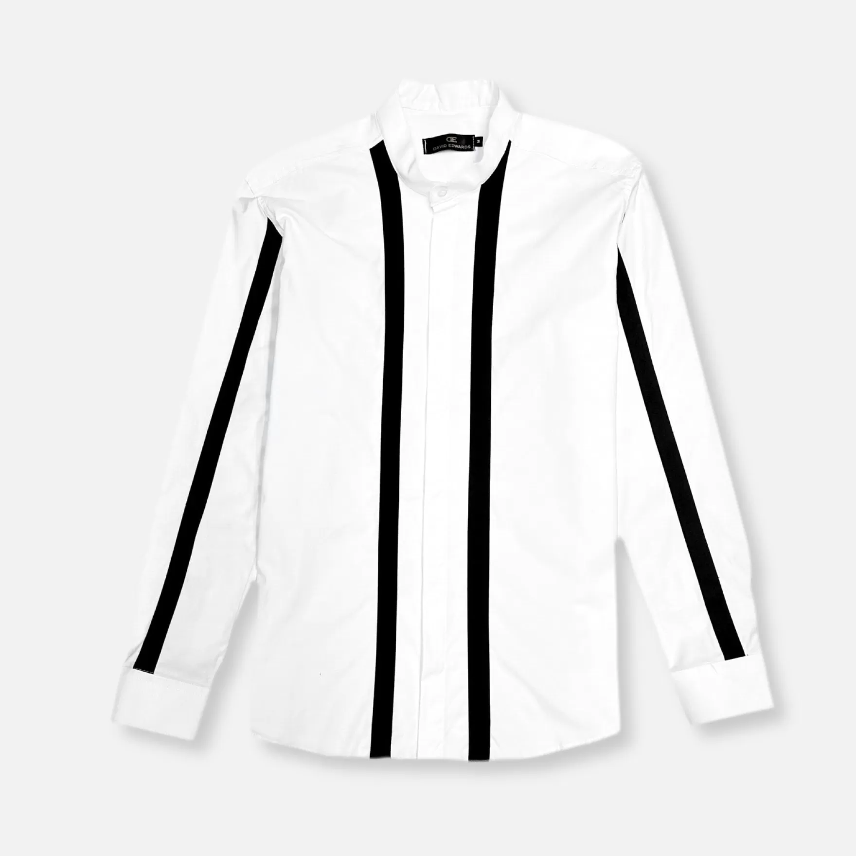 New Edition Fashion Dress Shirts-Daffin Banded Collar Shirt White