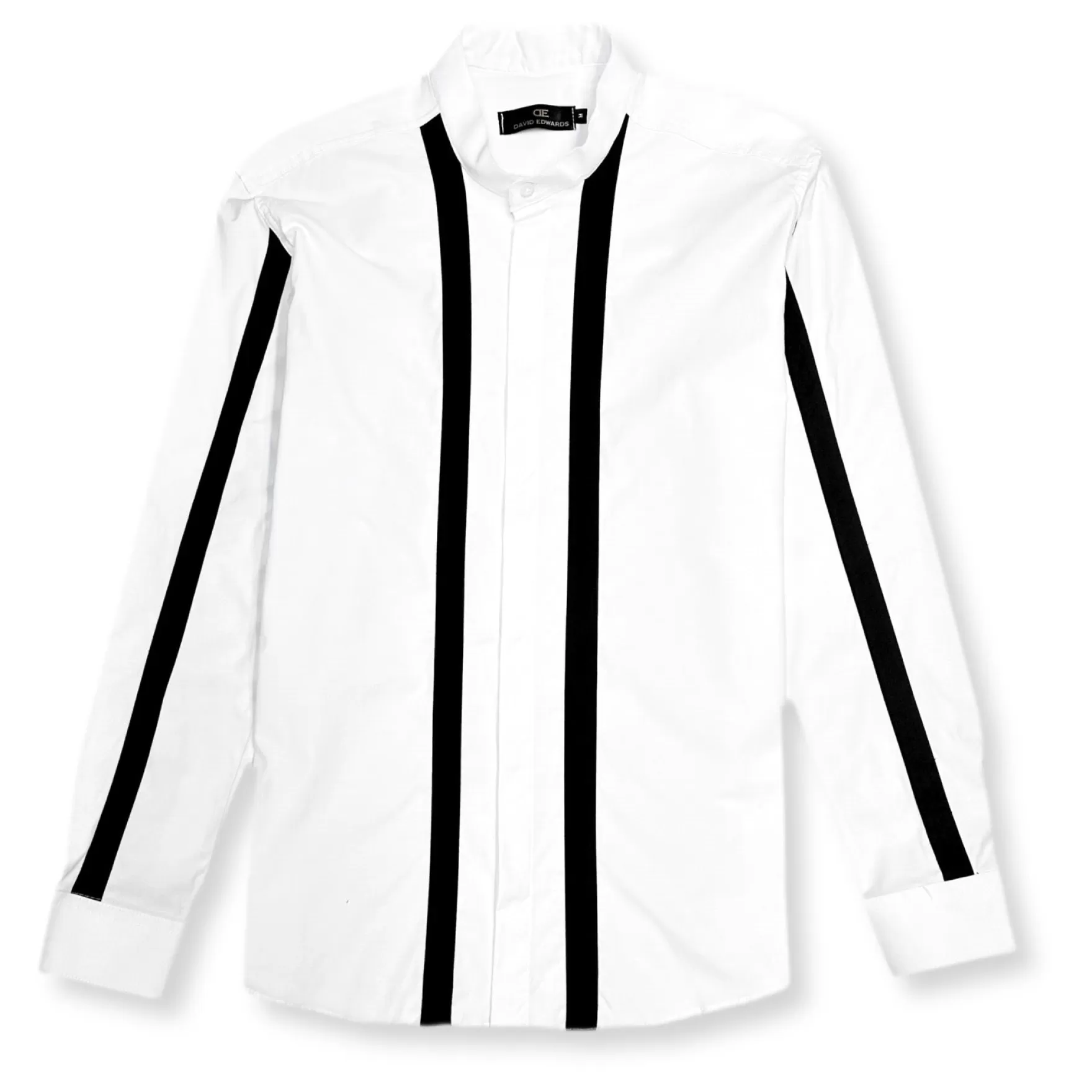 New Edition Fashion Dress Shirts-Daffin Banded Collar Shirt White