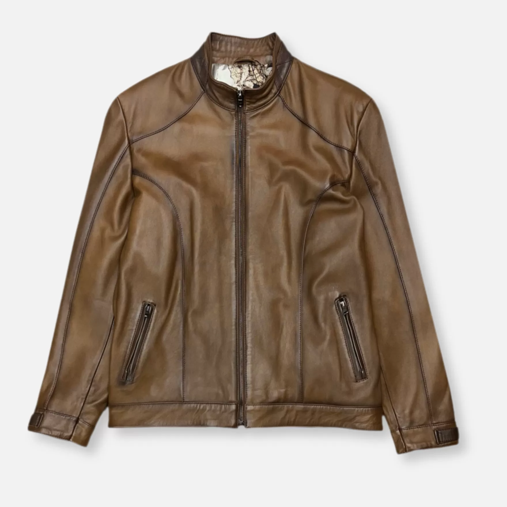 New Edition Fashion Coats & Outerwear-Dalton Leather Jacket Camel