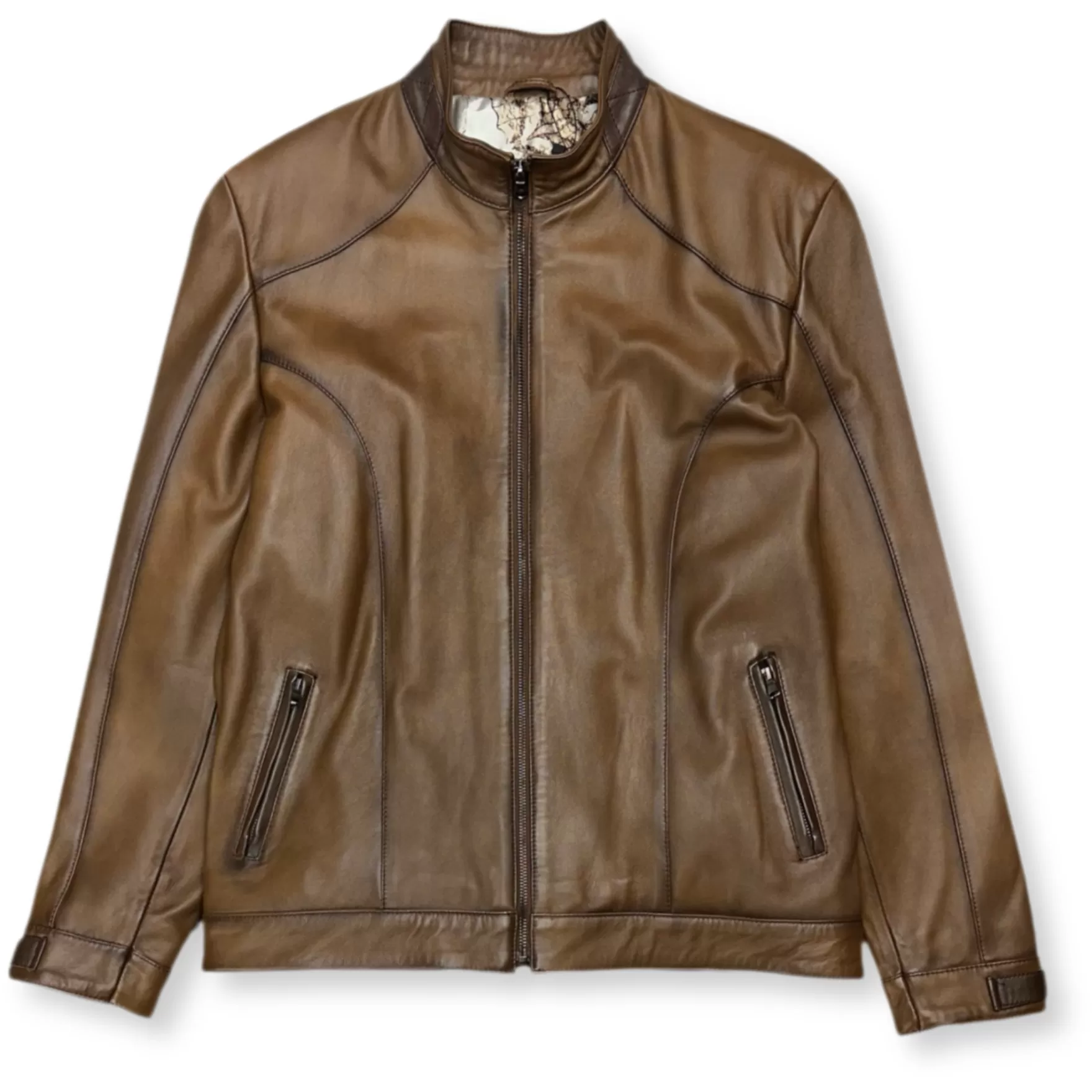 New Edition Fashion Coats & Outerwear-Dalton Leather Jacket Camel