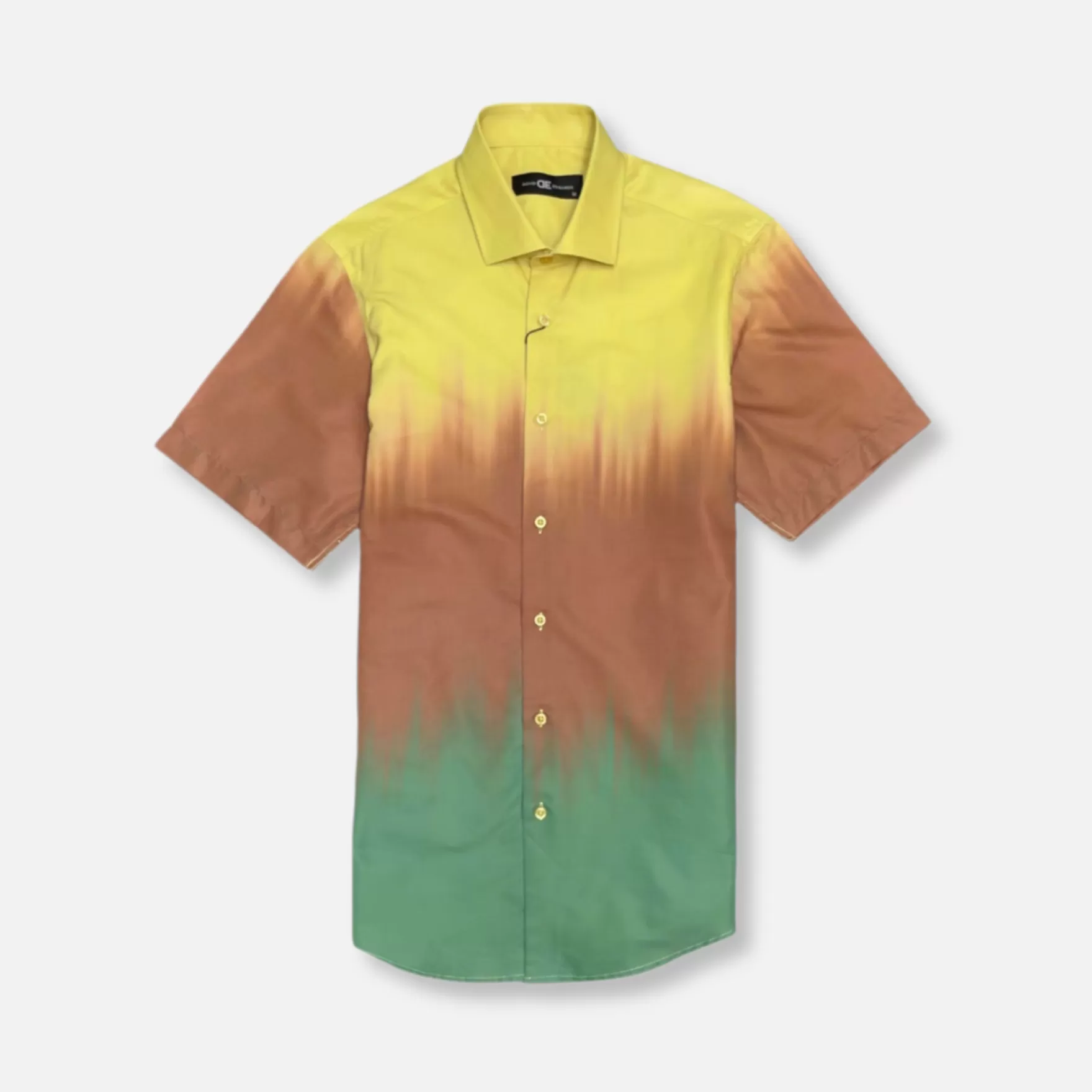 New Edition Fashion Button Downs-Damian Short Sleeve Button Down Yellow