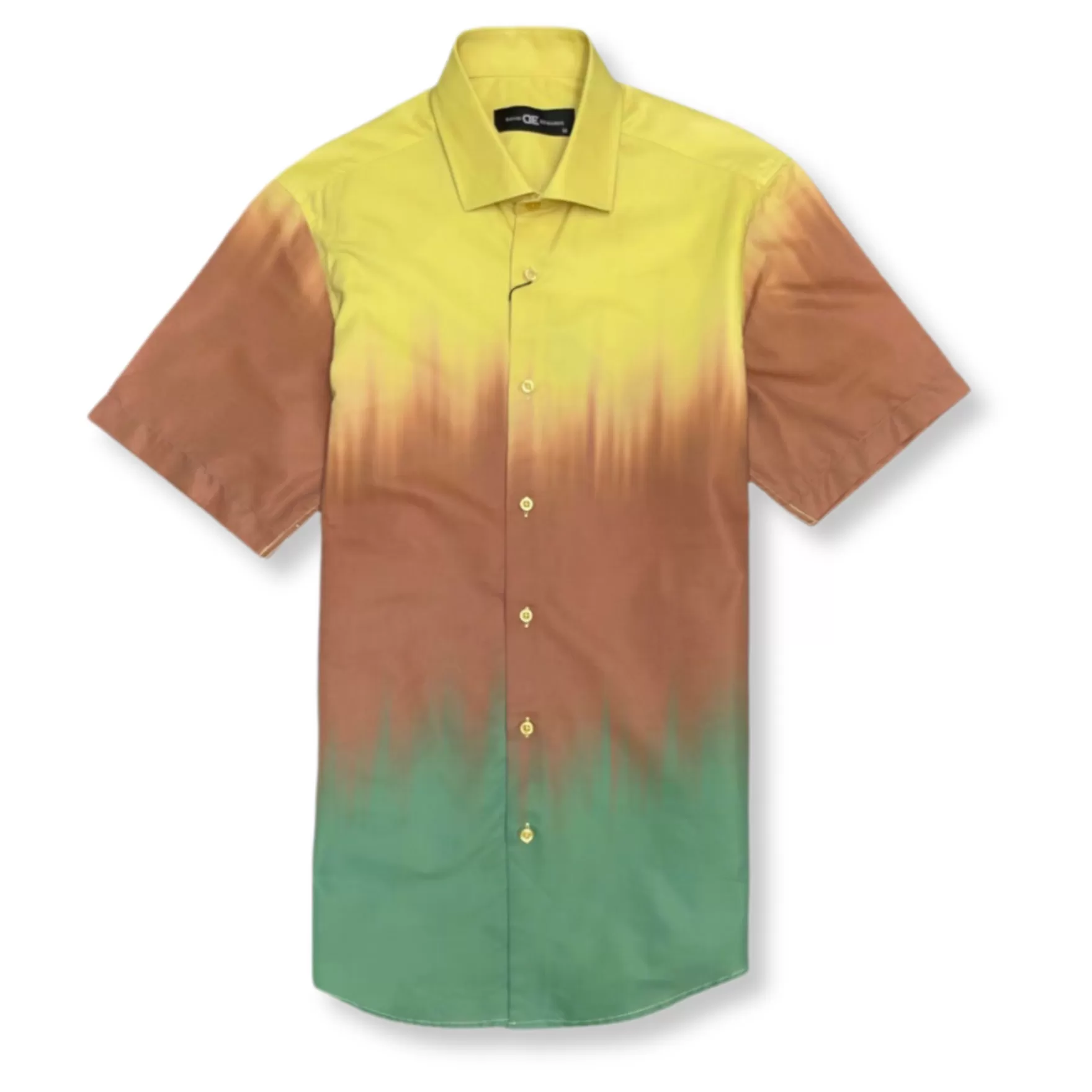 New Edition Fashion Button Downs-Damian Short Sleeve Button Down Yellow