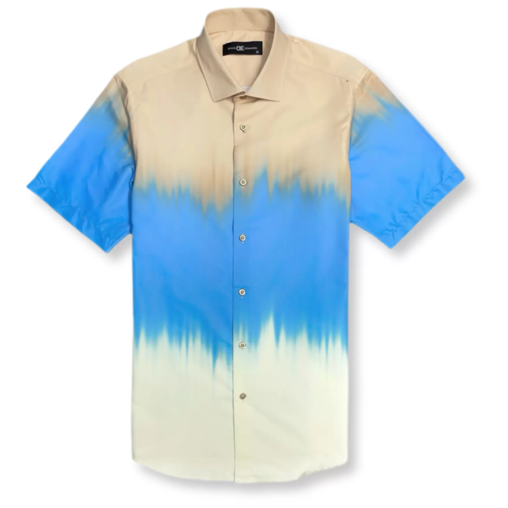 New Edition Fashion Button Downs-Damian Short Sleeve Button Down Tan