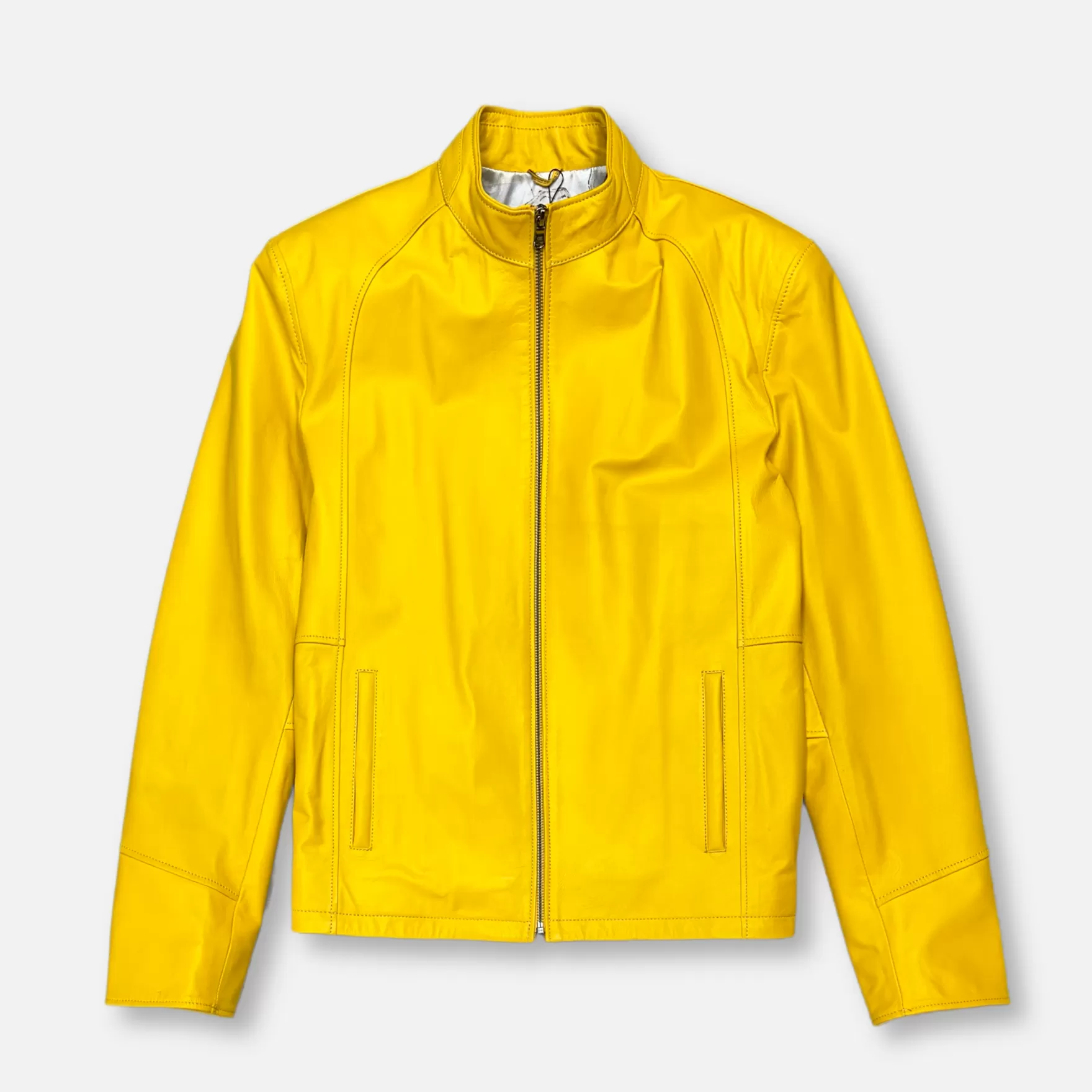 New Edition Fashion Coats & Outerwear-Damon Leather Jacket Yellow