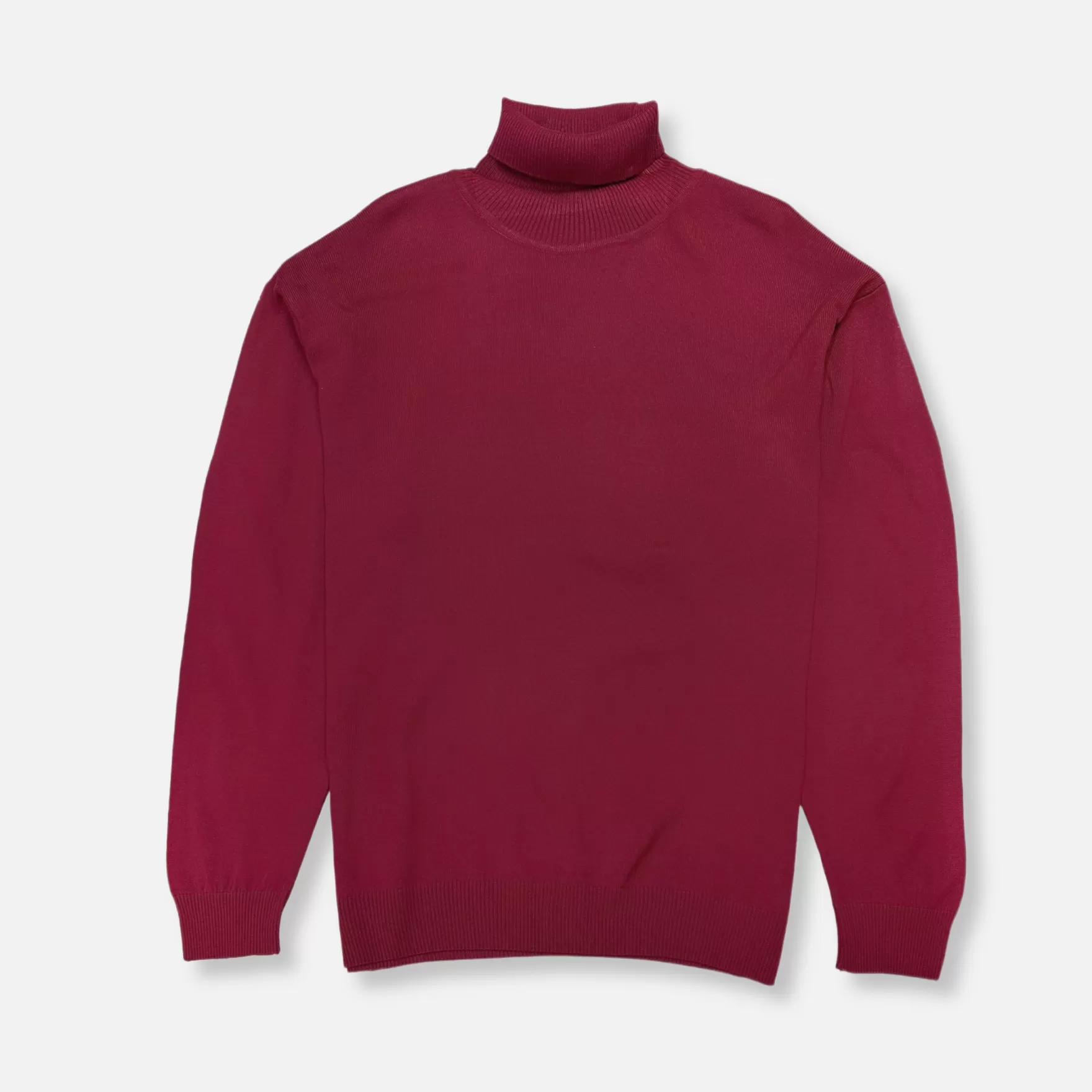 New Edition Fashion Sweaters-Dane Loose Fit Turtleneck Sweater Burgundy