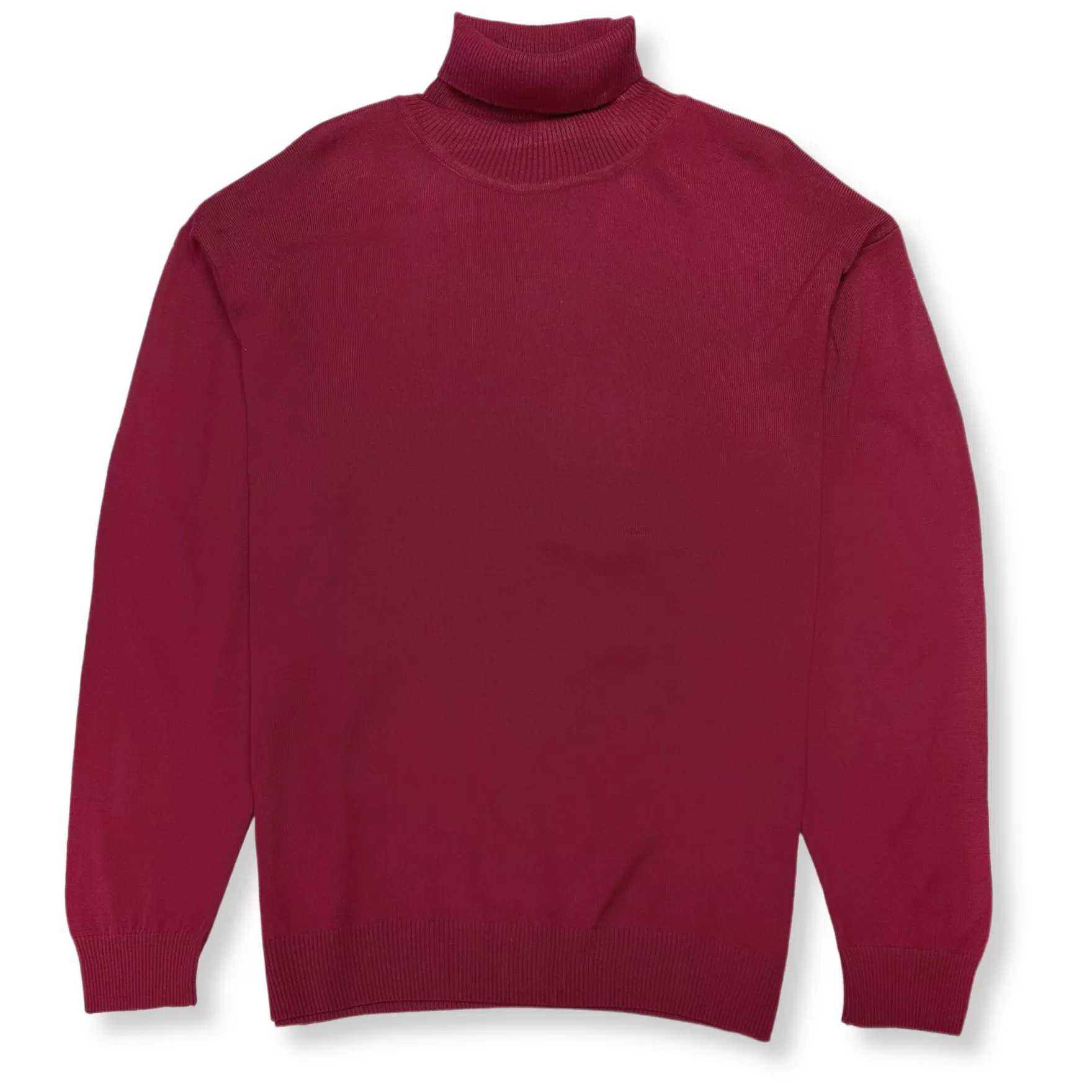 New Edition Fashion Sweaters-Dane Loose Fit Turtleneck Sweater Burgundy