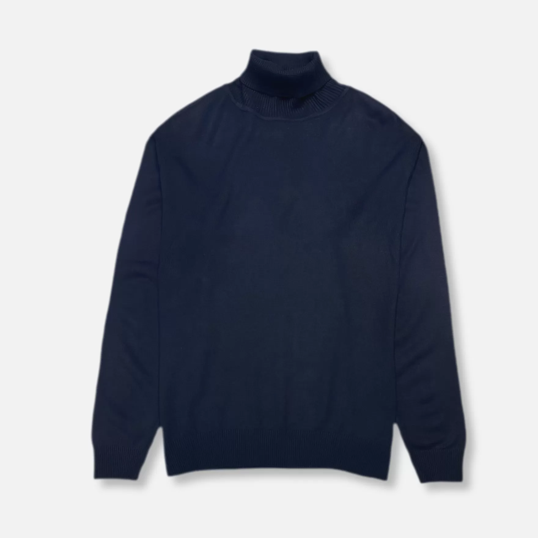 New Edition Fashion Sweaters-Dane Loose Fit Turtleneck Sweater Navy