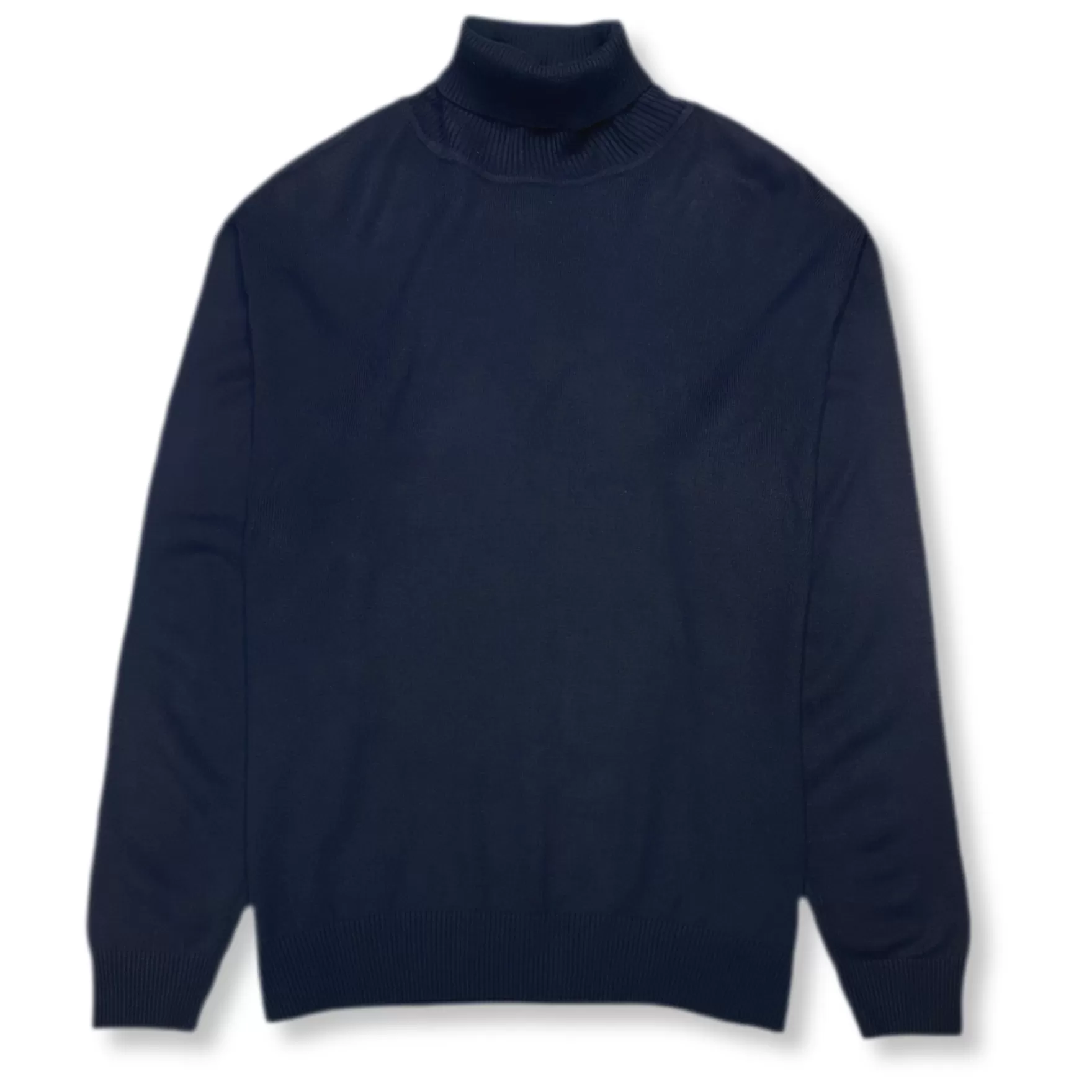 New Edition Fashion Sweaters-Dane Loose Fit Turtleneck Sweater Navy