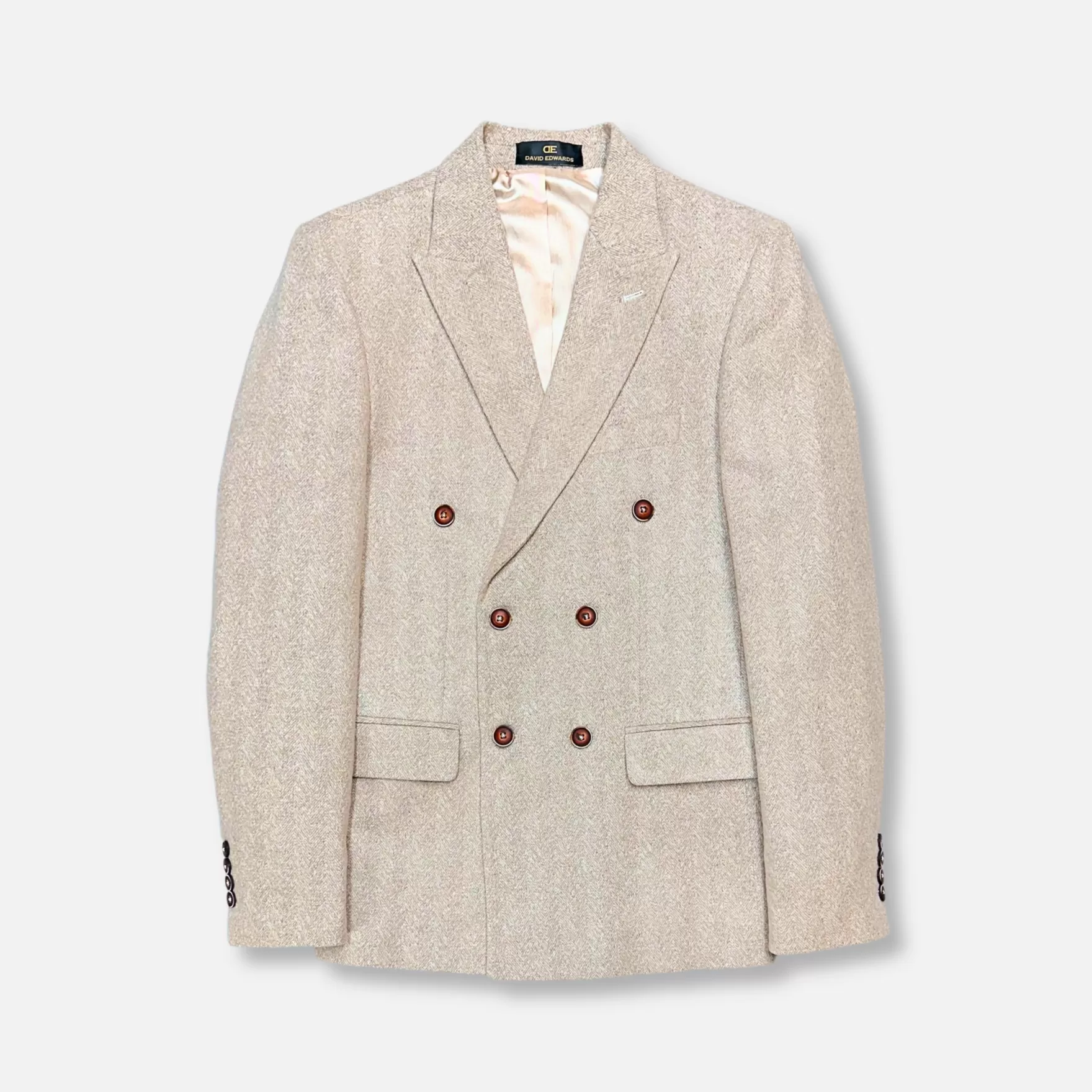 New Edition Fashion Blazers & Sportcoats-Danes Double Breasted Blazer Beige