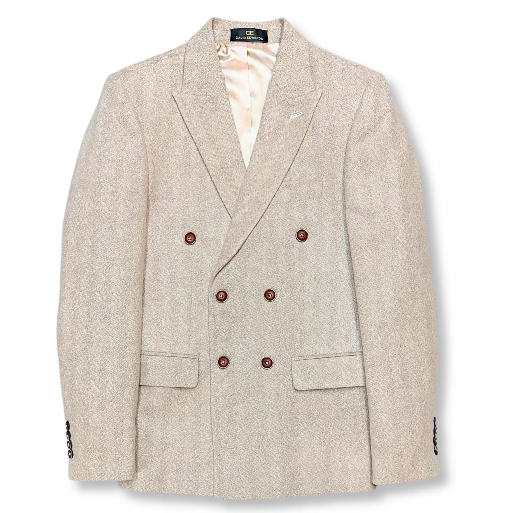 New Edition Fashion Blazers & Sportcoats-Danes Double Breasted Blazer Beige