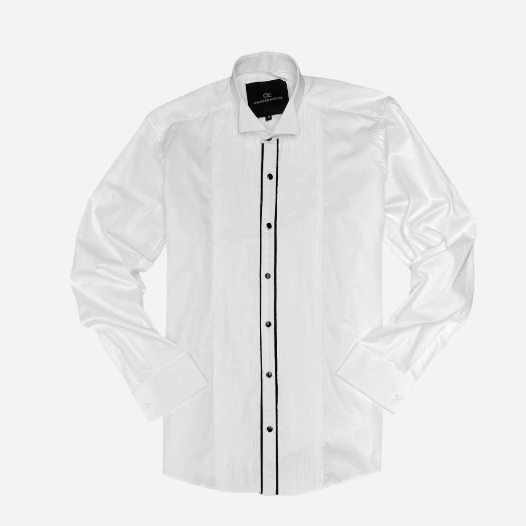 New Edition Fashion Dress Shirts-Darien Tuxedo Shirt White