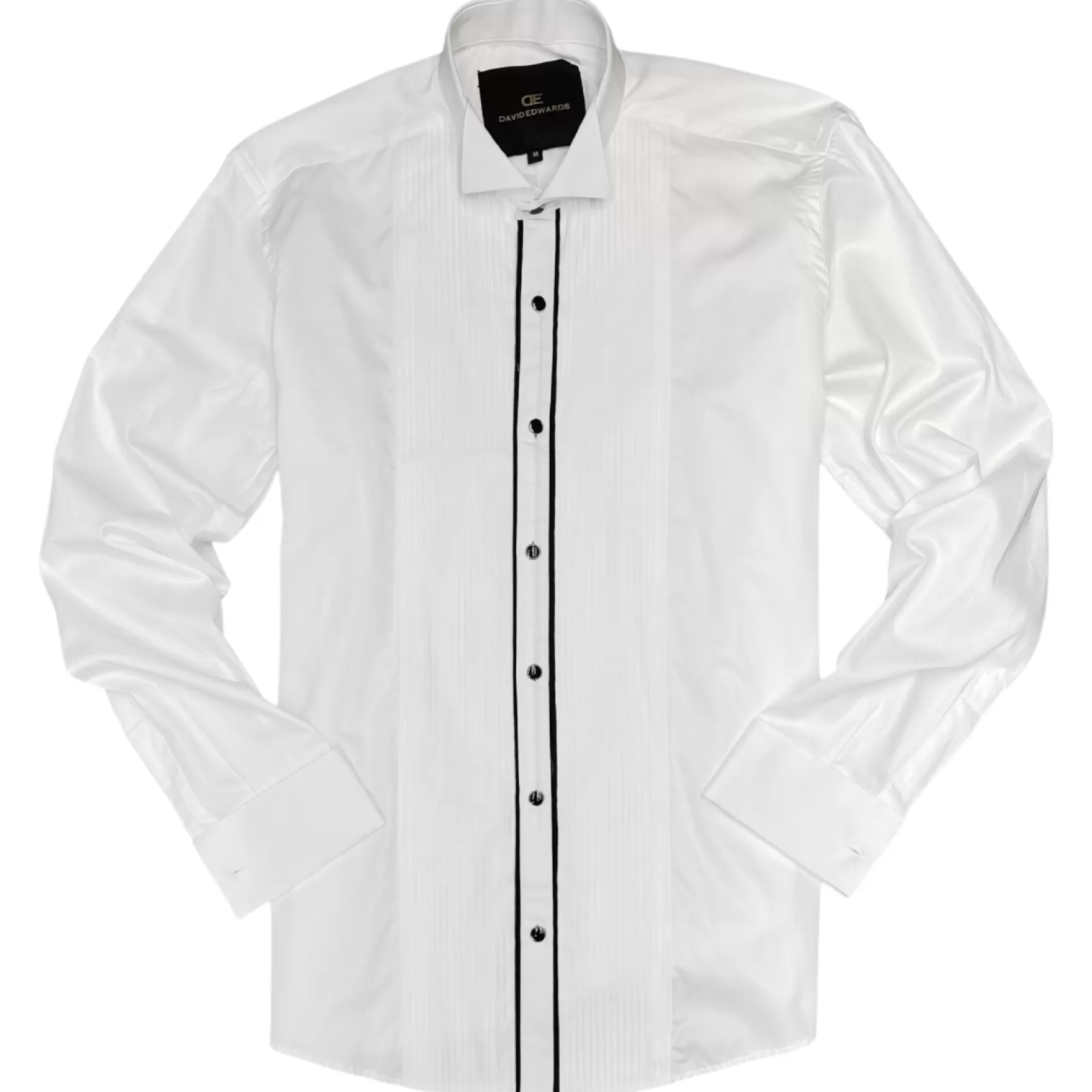 New Edition Fashion Dress Shirts-Darien Tuxedo Shirt White