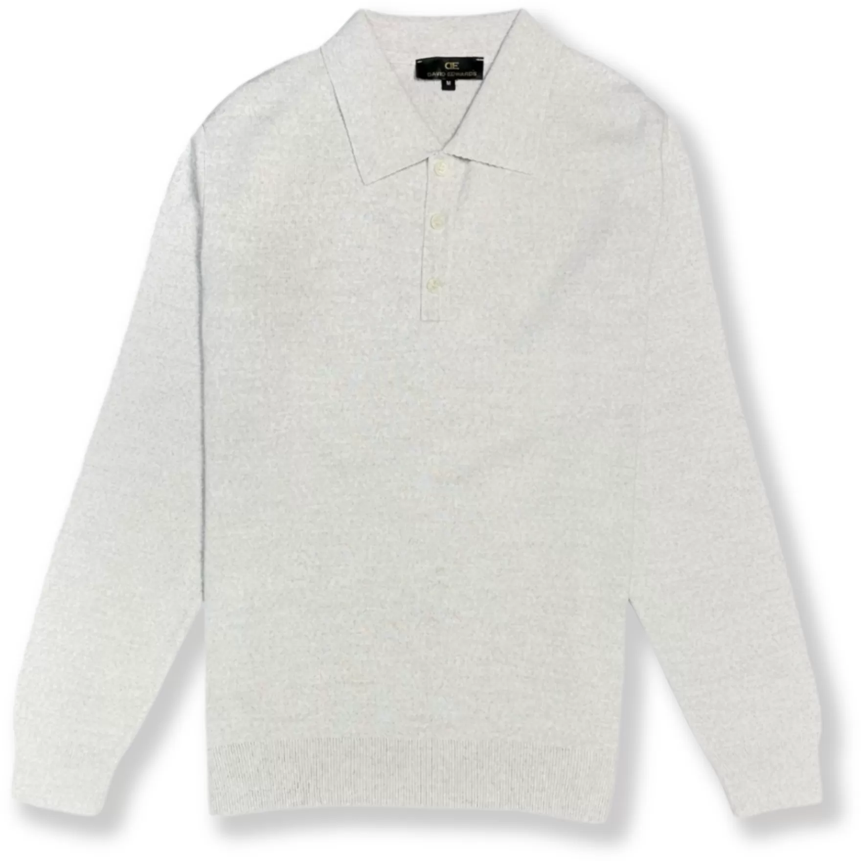 New Edition Fashion Sweaters-Dave Knitted Solid Polo Sweater Sand