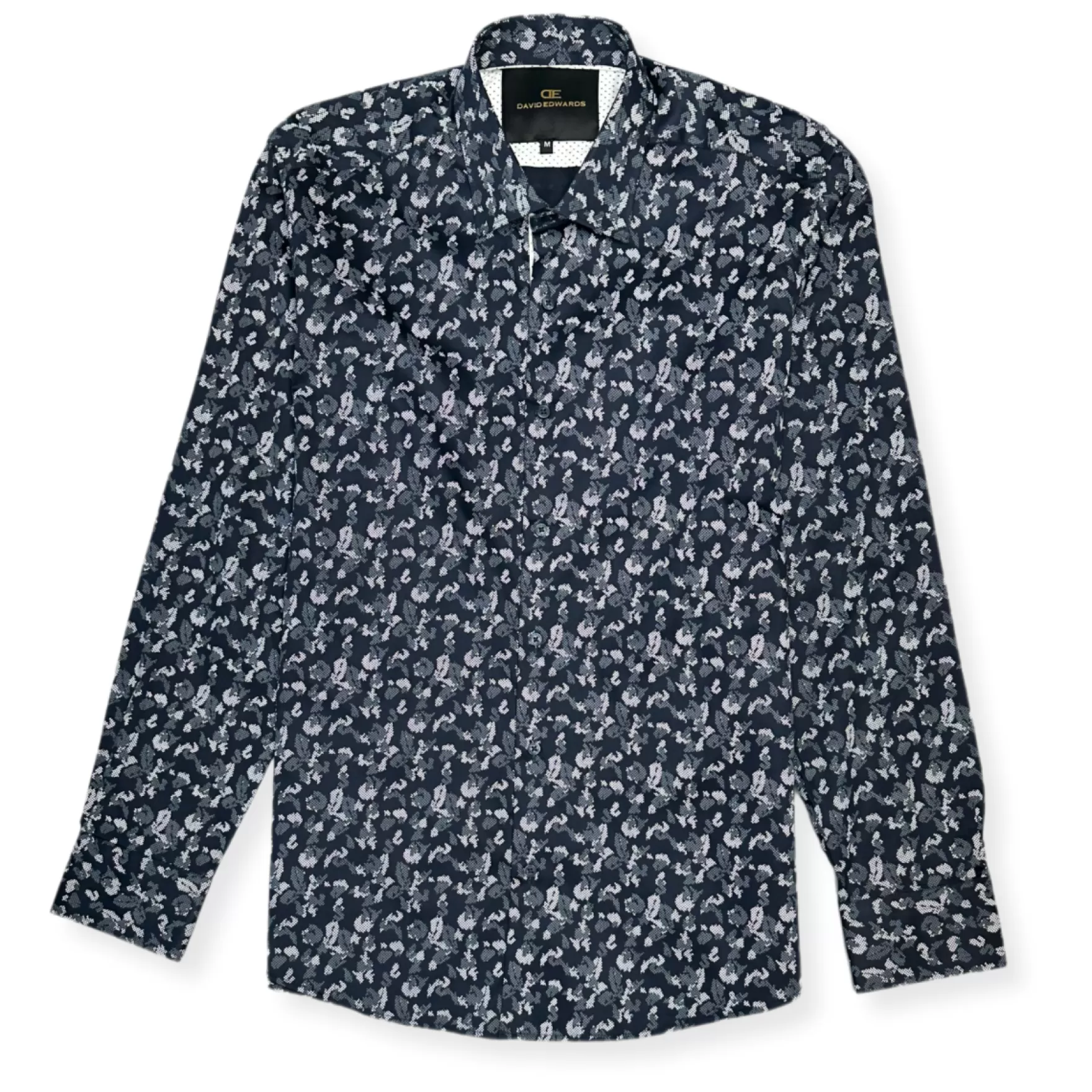 New Edition Fashion Button Downs-Daymon Long Sleeve Button Down Shirt Navy