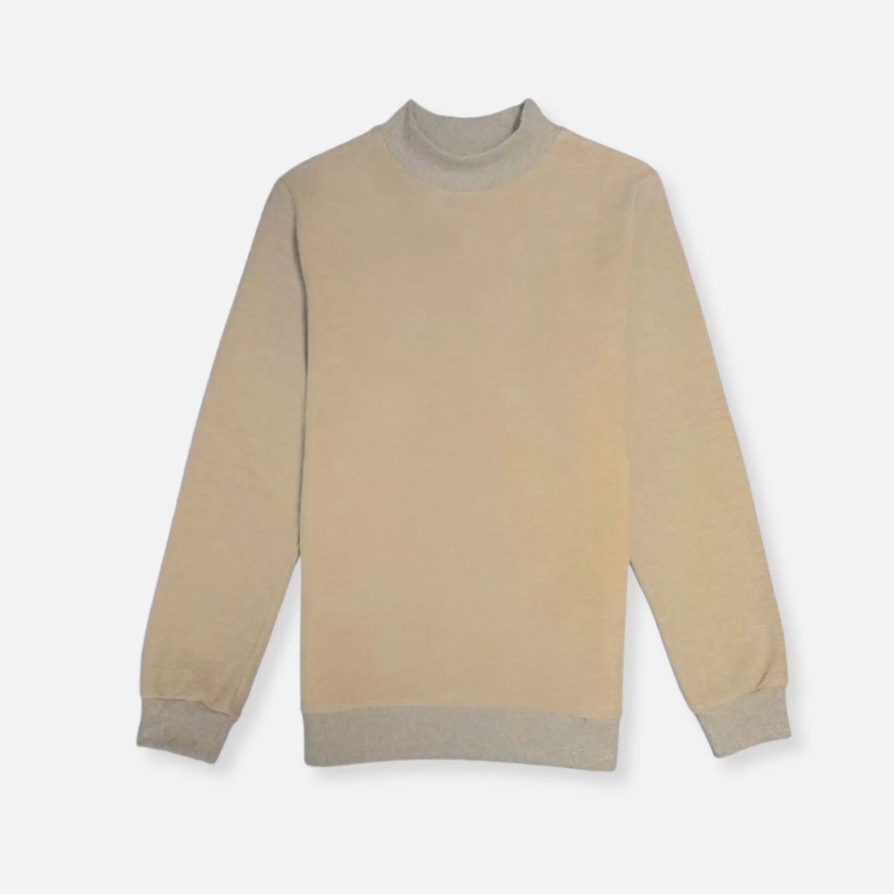 New Edition Fashion Sweaters-Daytona Solid Mockneck Sweatshirt Camel