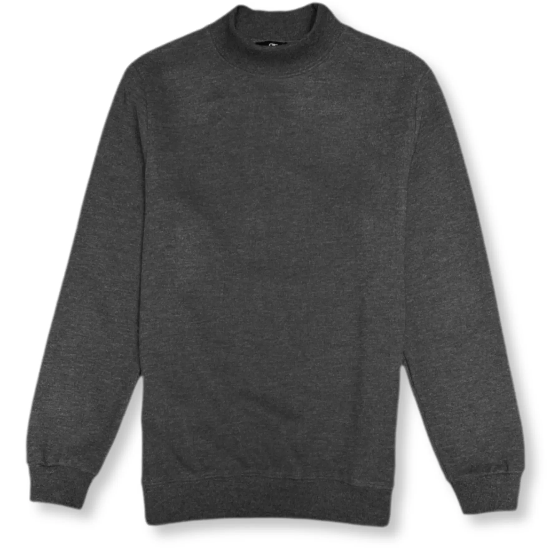 New Edition Fashion Sweaters-Daytona Solid Mockneck Sweatshirt Charcoal