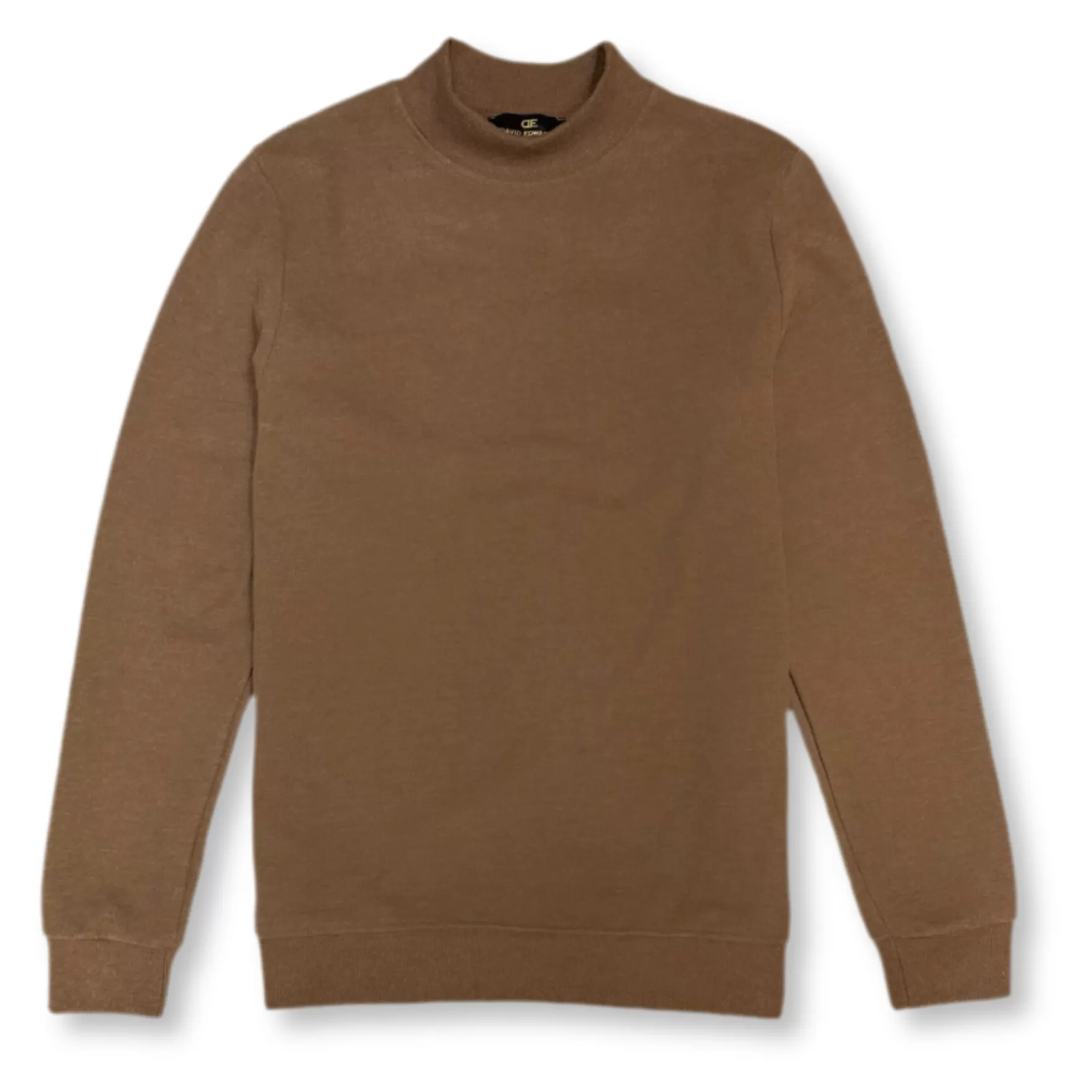 New Edition Fashion Sweaters-Daytona Solid Mockneck Sweatshirt Brown