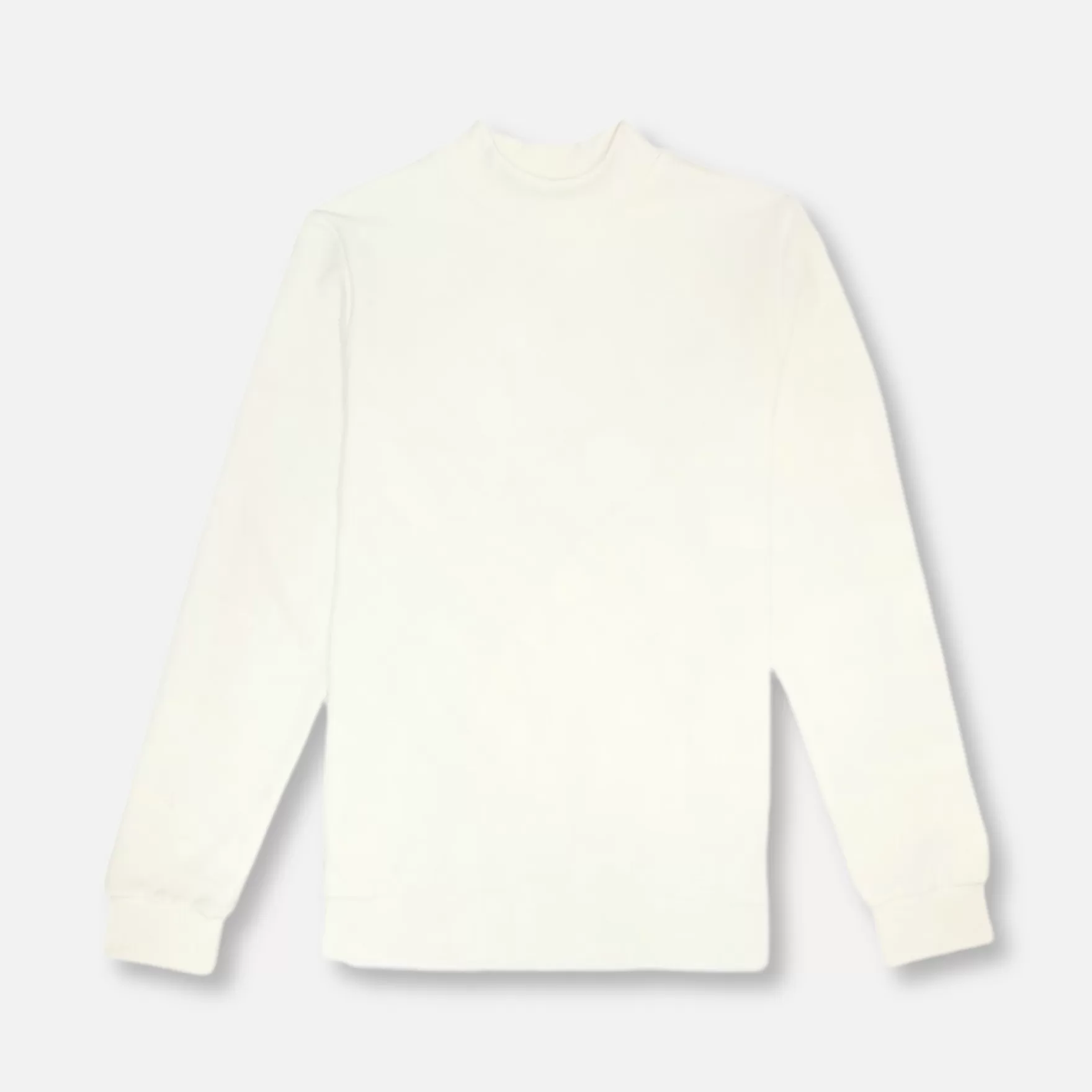 New Edition Fashion Sweaters-Daytona Solid Mockneck Sweatshirt Ecru