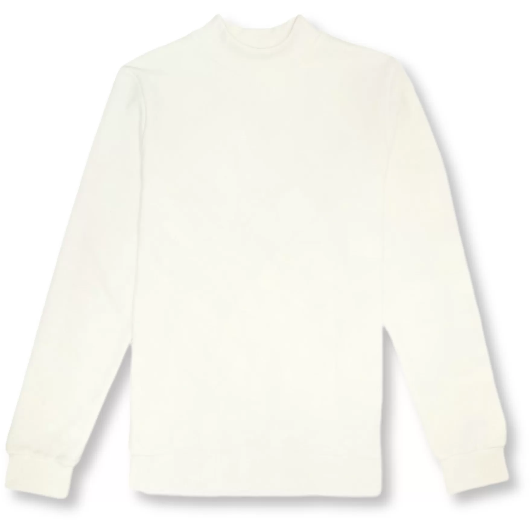 New Edition Fashion Sweaters-Daytona Solid Mockneck Sweatshirt Ecru