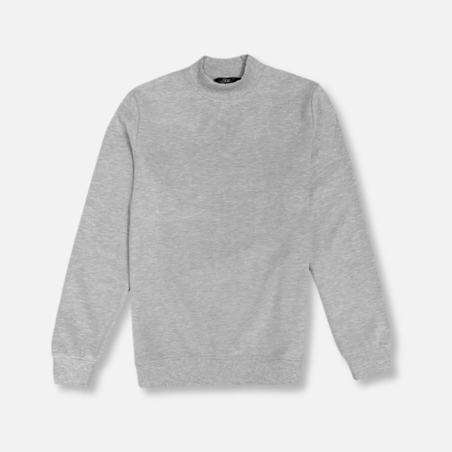 New Edition Fashion Sweaters-Daytona Solid Mockneck Sweatshirt Grey