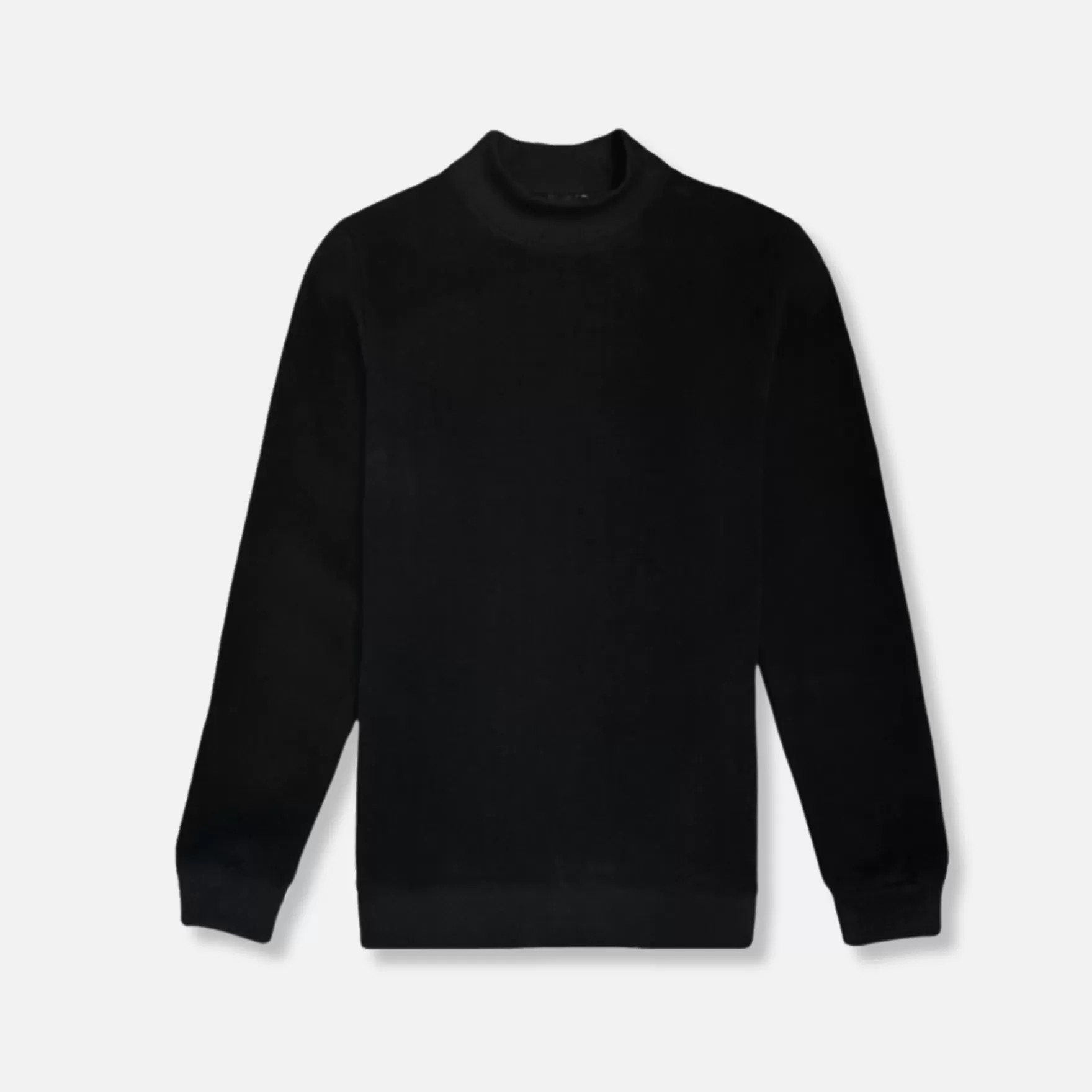 New Edition Fashion Sweaters-Daytona Solid Mockneck Sweatshirt Black