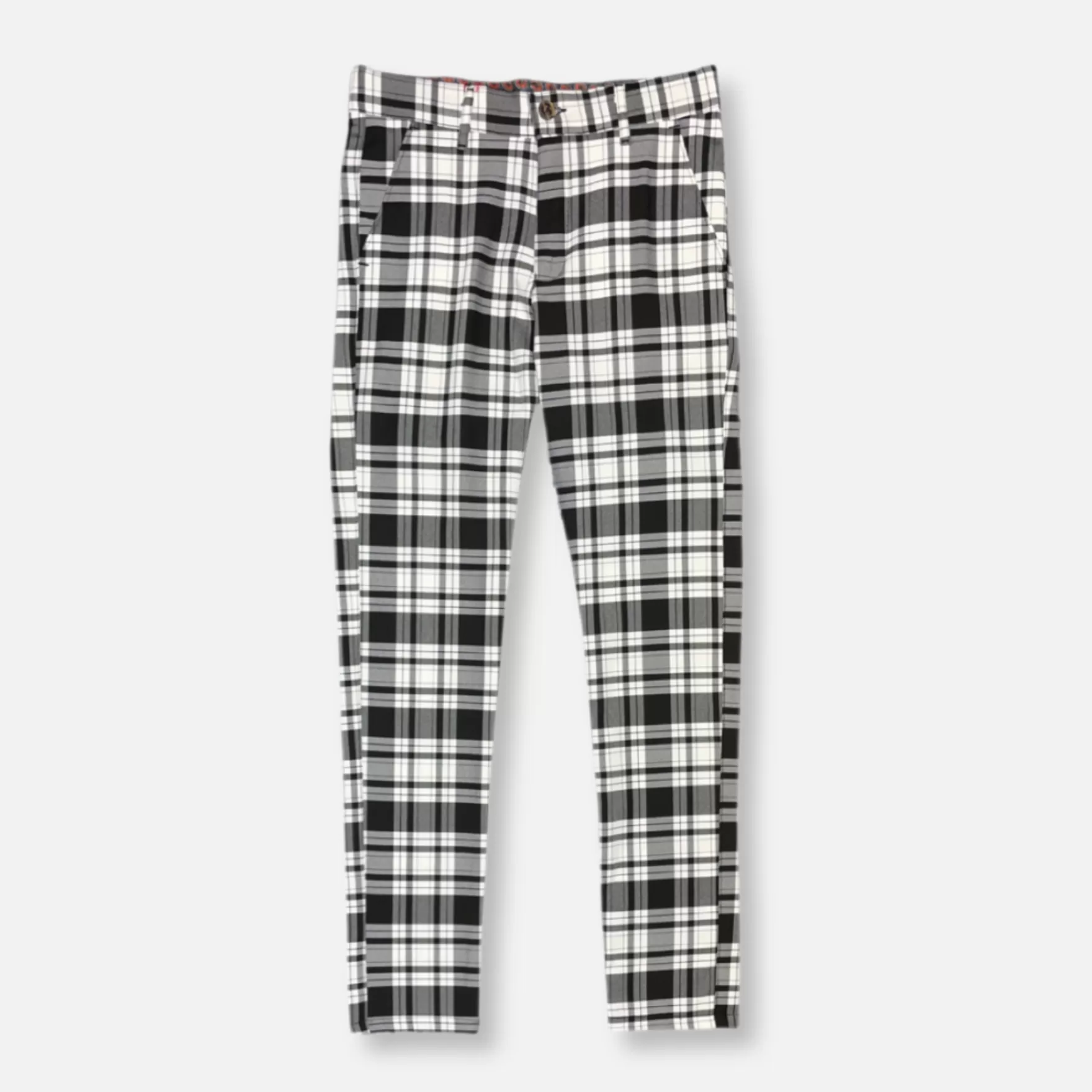 New Edition Fashion Pants-Deale Plaid Pants Black