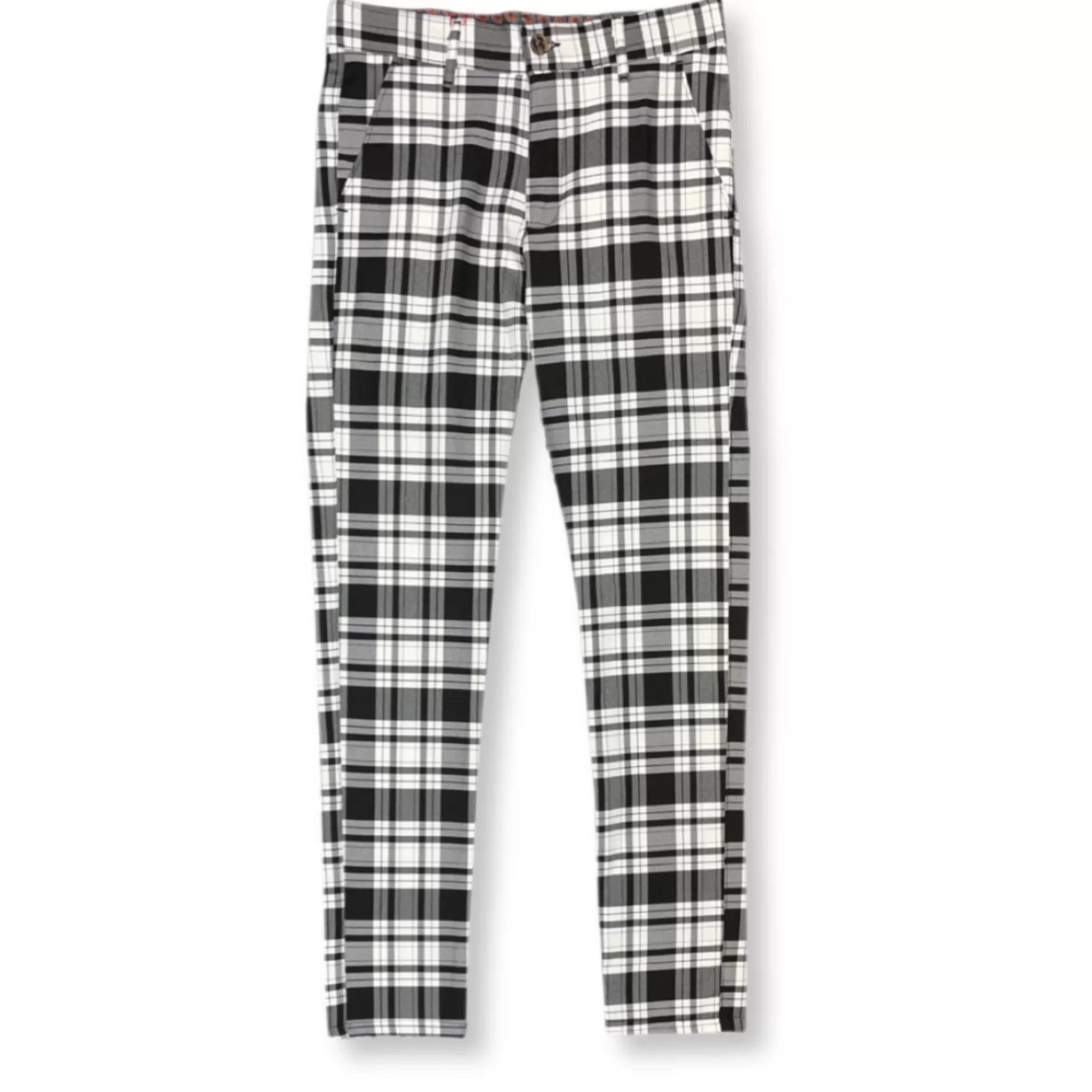 New Edition Fashion Pants-Deale Plaid Pants Black