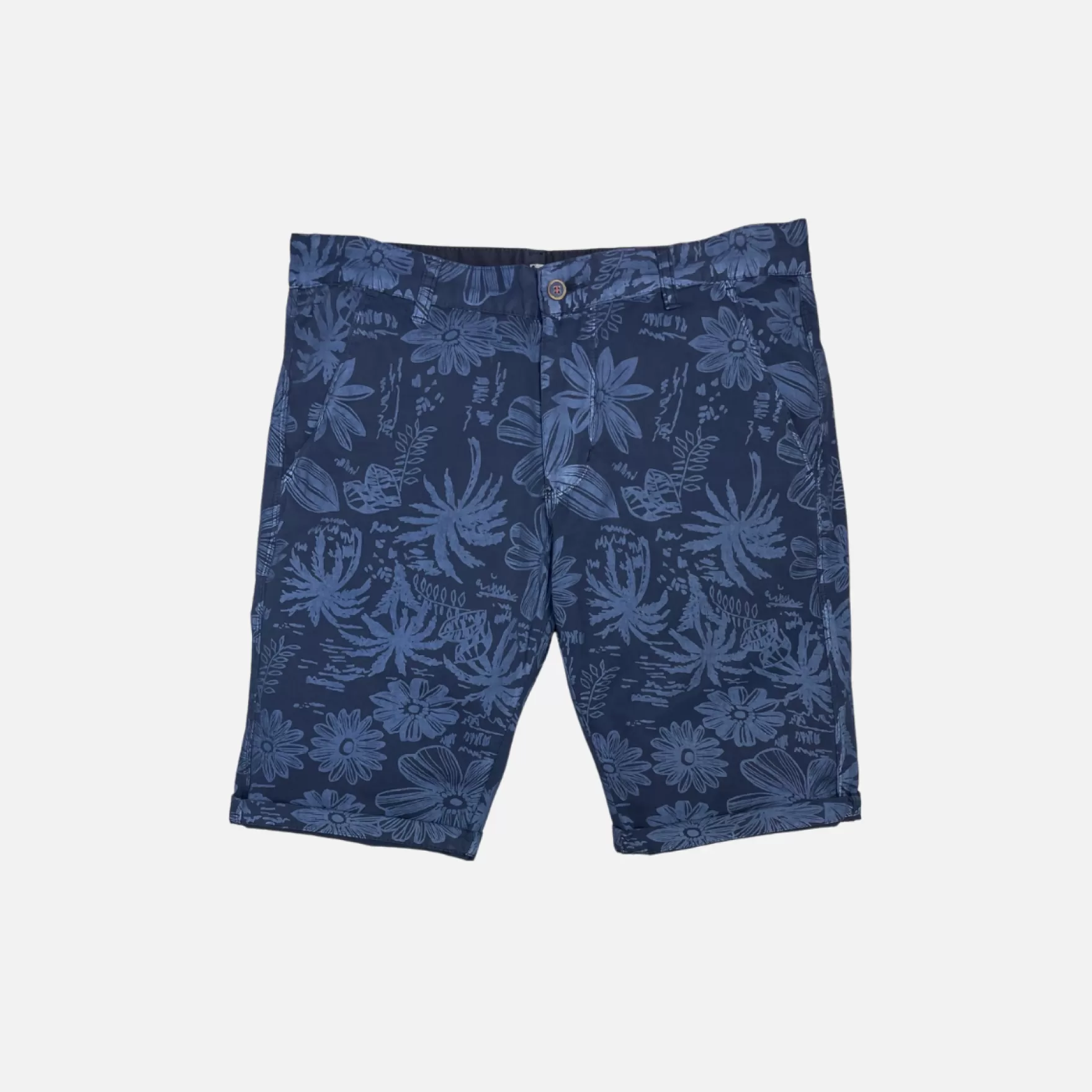 New Edition Fashion Pants | Shorts-Decan Tropical Slim Shorts Navy